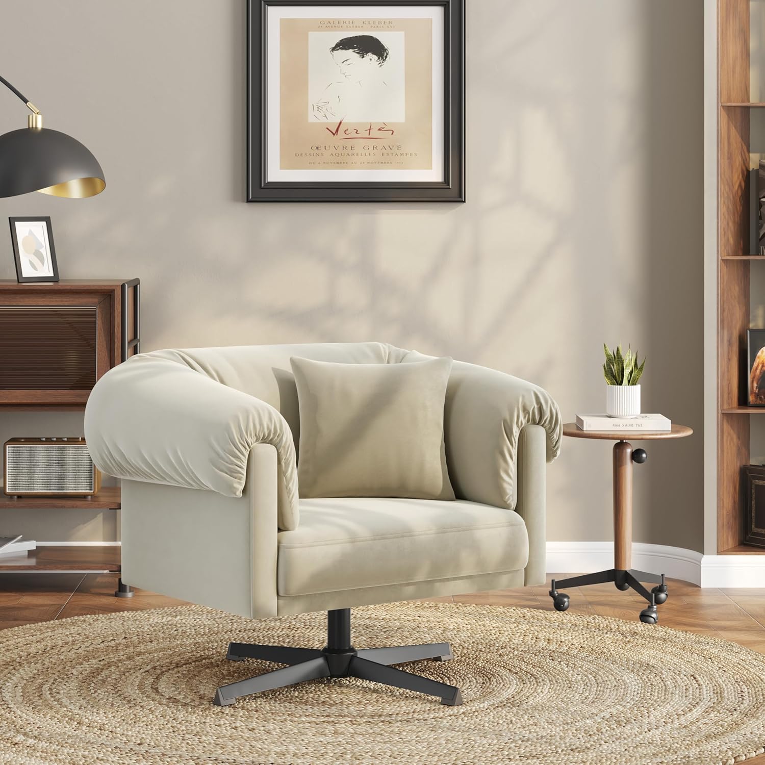 Yaheetech Armchair 360° Rotatable Lounge Chair