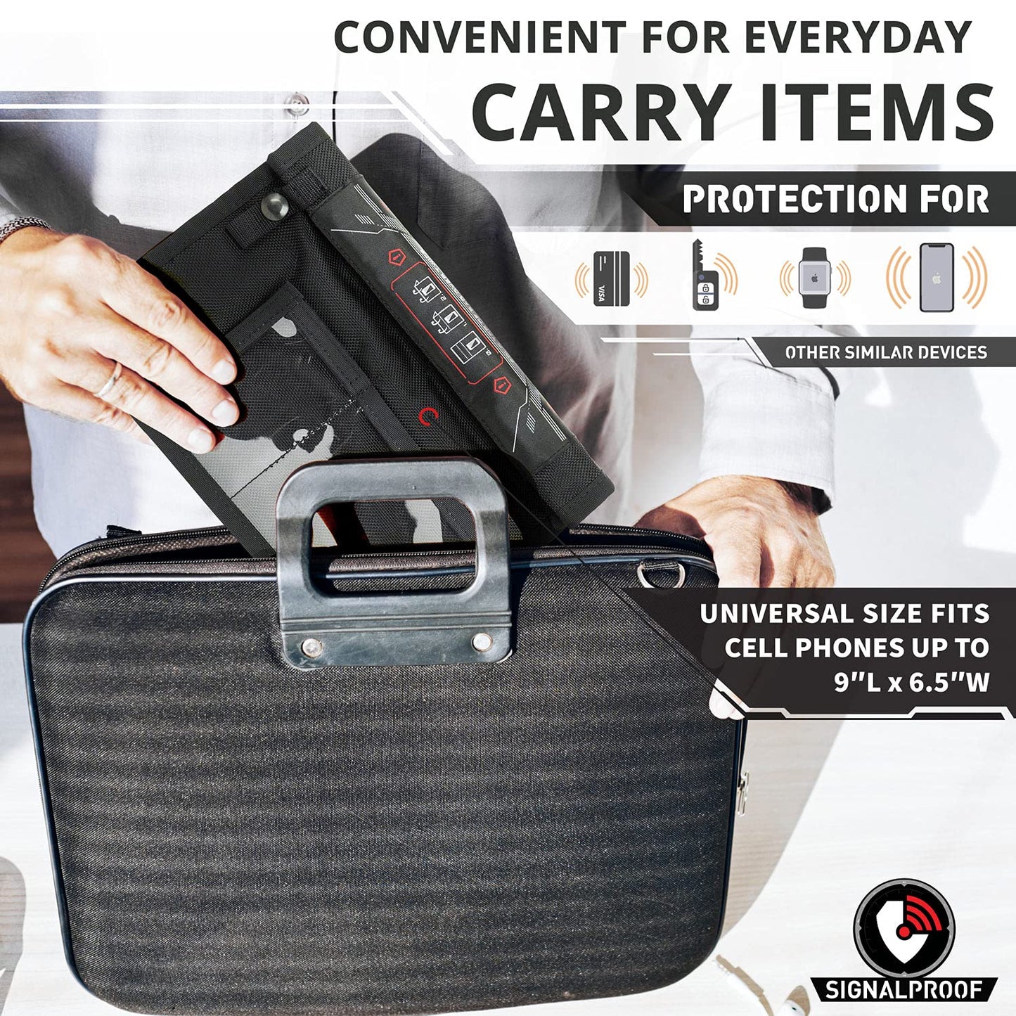 Mission Darkness NeoLok Non-window Faraday Bag for Phones (+ Secure Magnetic Closure) // Device Shielding for Law Enforcement & Military, Data Security, Anti-hacking & Anti-tracking Assurance - Medaid International