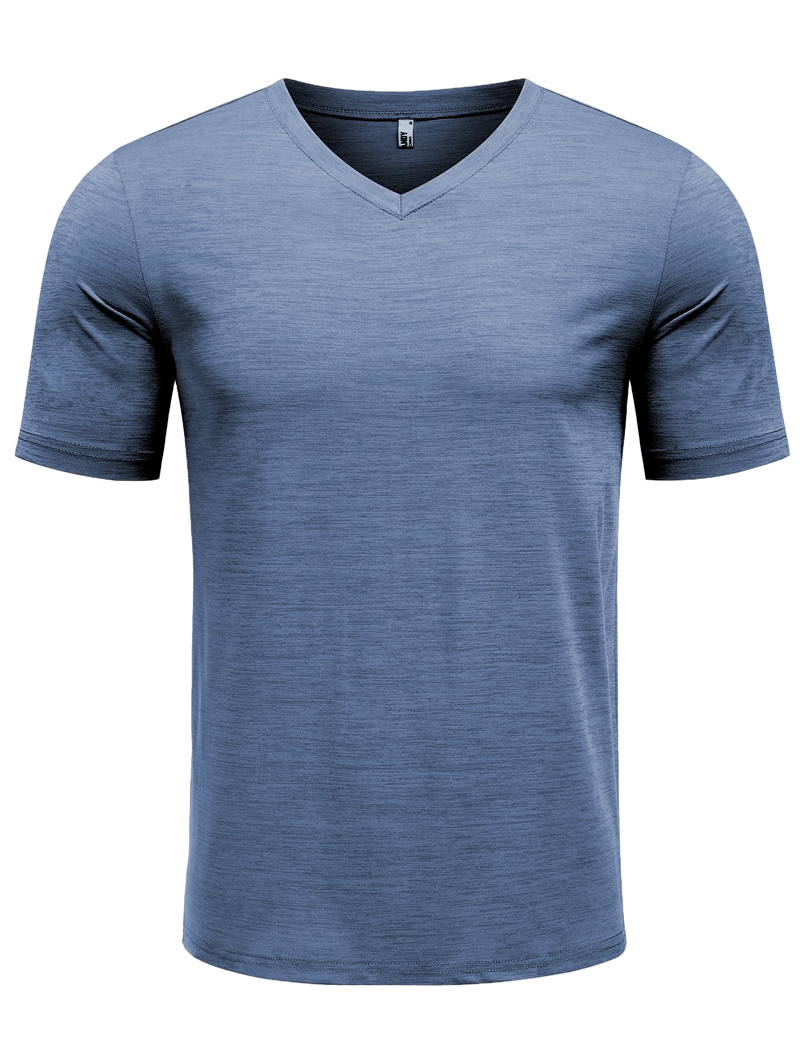 COOFANDY Men's T Shirts Short Sleeve Classic V Neck T-Shirt Casual Summer Basic Tee Shirt Dark Blue - Medaid International
