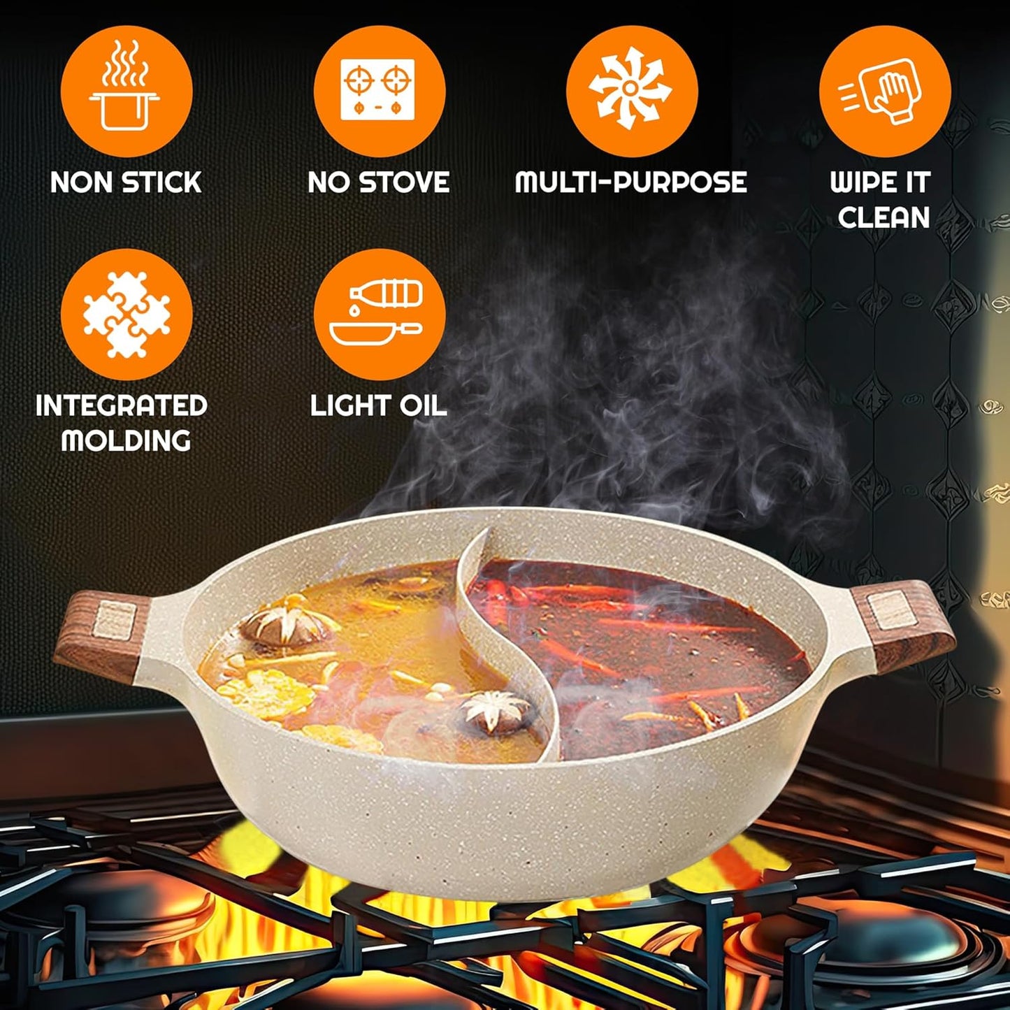 Double Section Cooking Pot