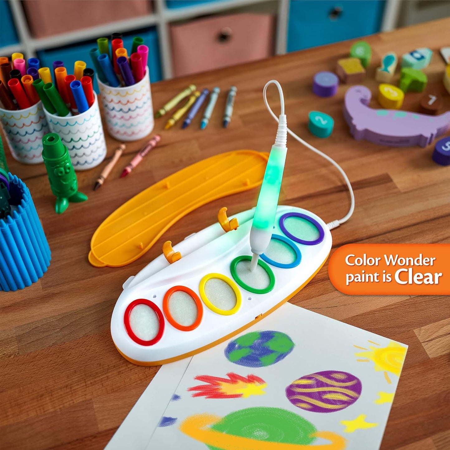 Original Crayola Color Wonder Magic Light Brush, Magic Brush for Stain-free Painting, Gift Idea for Children