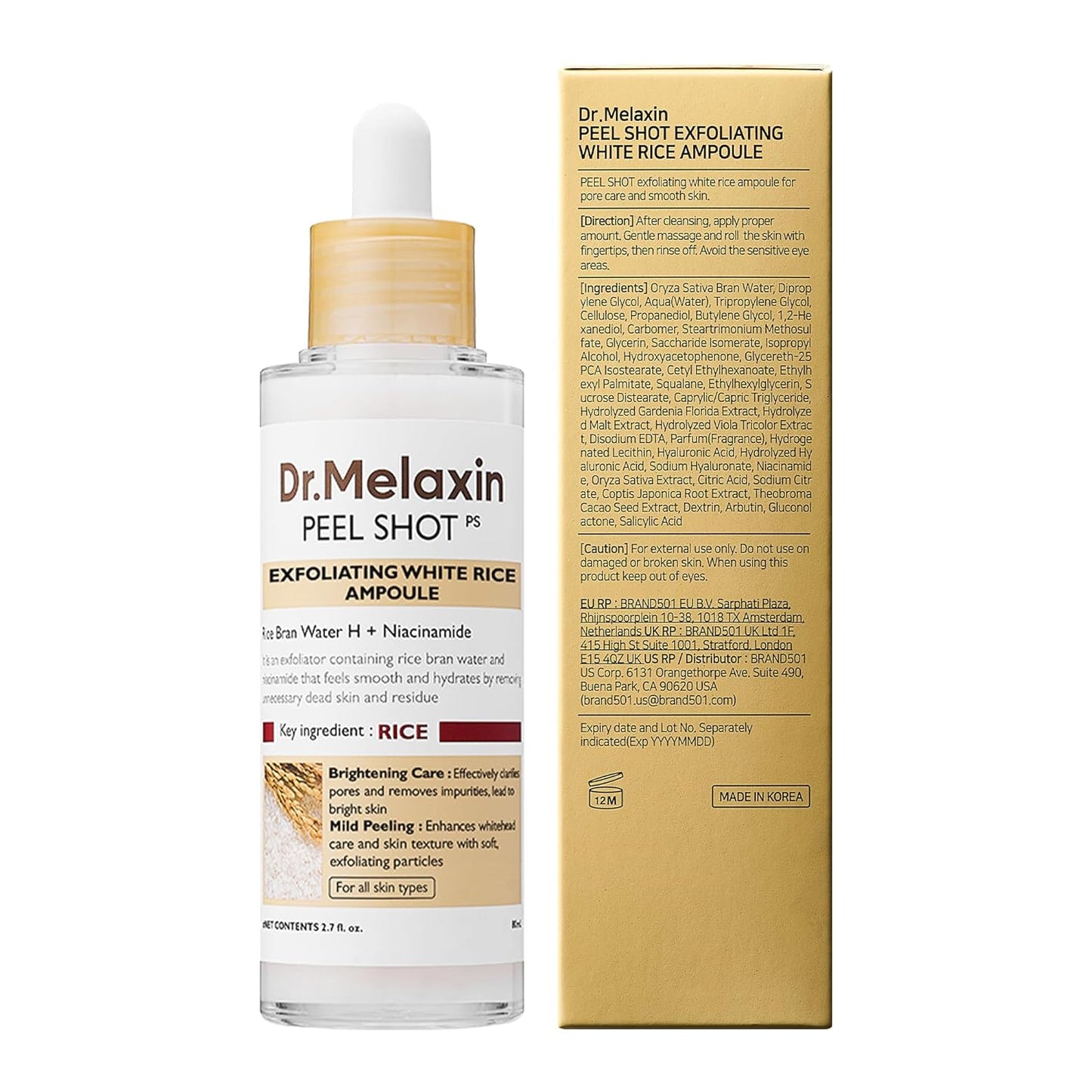Dr Melaxin Peel Shot Glow White Rice Peeling Ampoule 80ml