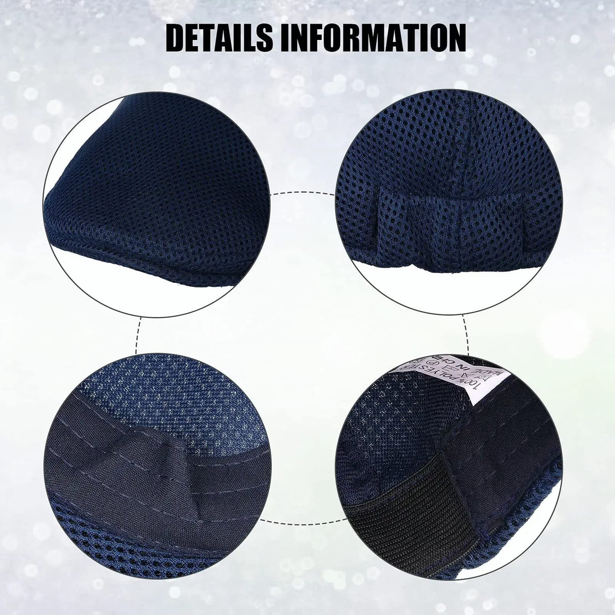 TERRIFI Men's Mesh Flat Cap Breathable Summer Newsboy Hat Cabbie Flat Cap 6 Pieces