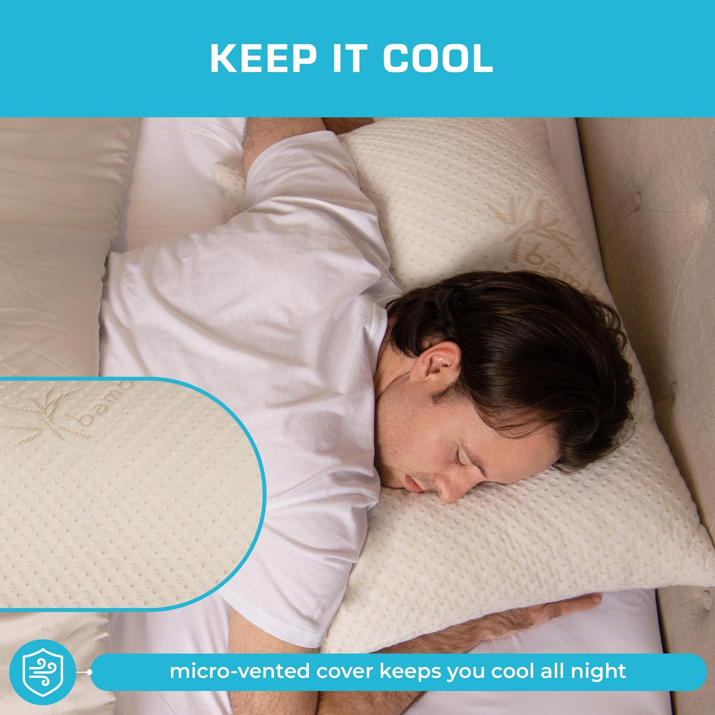 Xtreme Comforts Pillows for Sleeping - GreenGuard Gold Certified Adjustable Standard Memory Foam Pillow for Side, Back & Stomach Sleepers w/Removable Cooling Zipper Cover - Made in The USA - Medaid International