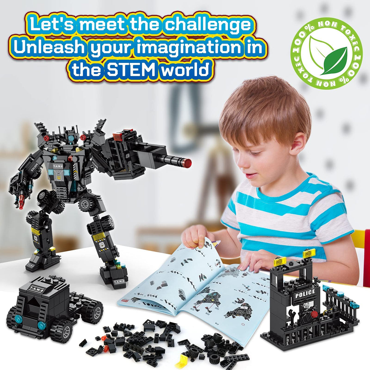 KASTWAVE 51-in-1 Robot Building Kit - STEM Engineering Projects for Boys 8-12
