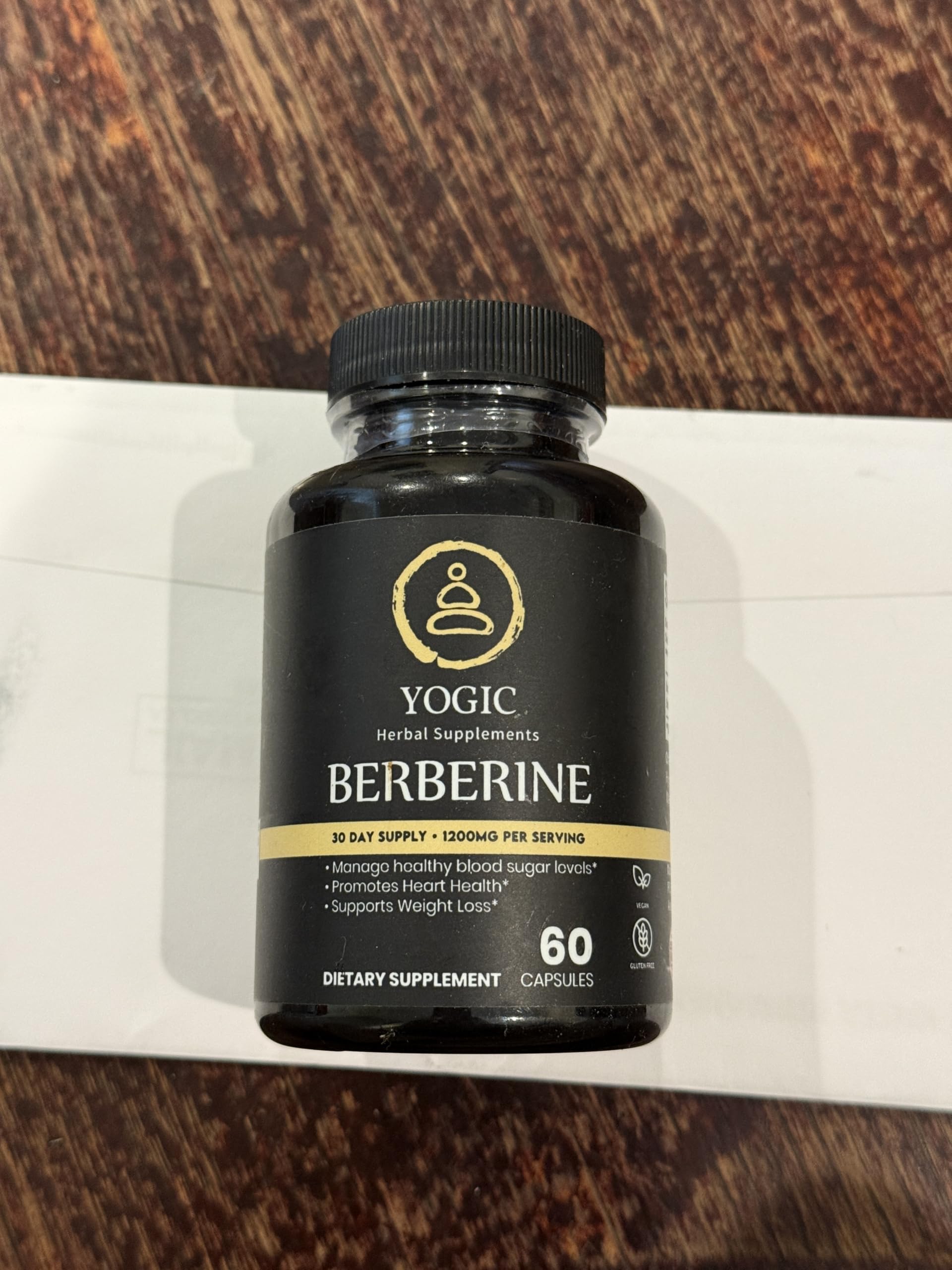 Yogic Berberine Supplement - Berberine 1200mg Per Serving - Berberine HCI - 60 Capsules - Medaid International