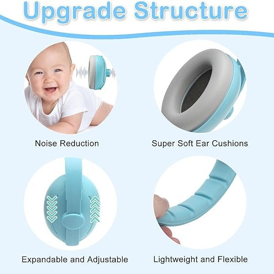 Baby & Toddler 2-in-1 Noise Protection Earmuffs – Blue