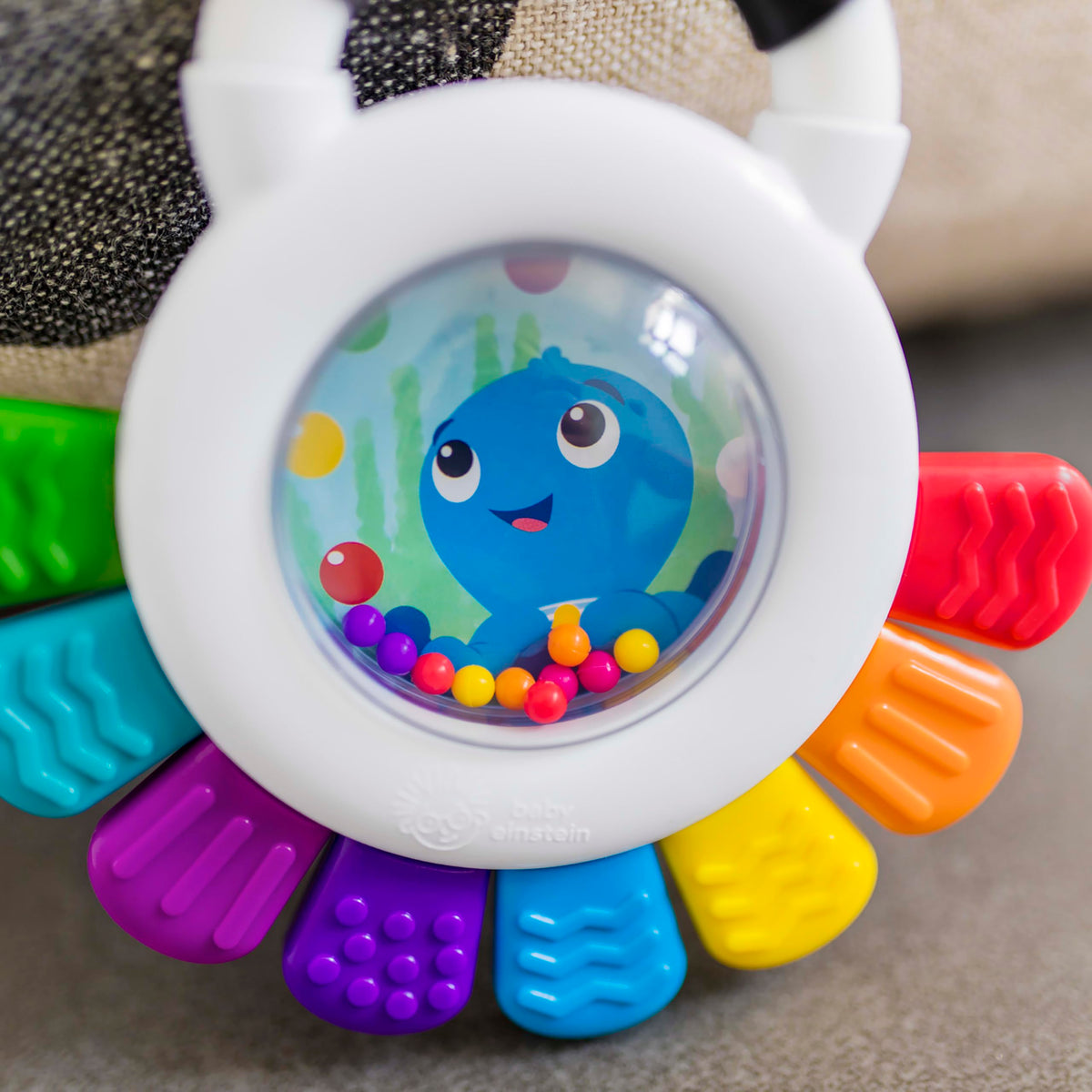Baby Einstein Baby Einstein, Outstanding Opus The Octopus, Sensory Rattle and Teether Multi-Use Toy, BPA Free and Chillable, 3 Months and up, 1pk
