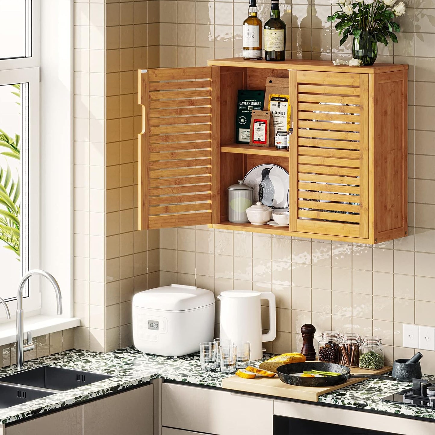 Bamboo Wall Cabinet