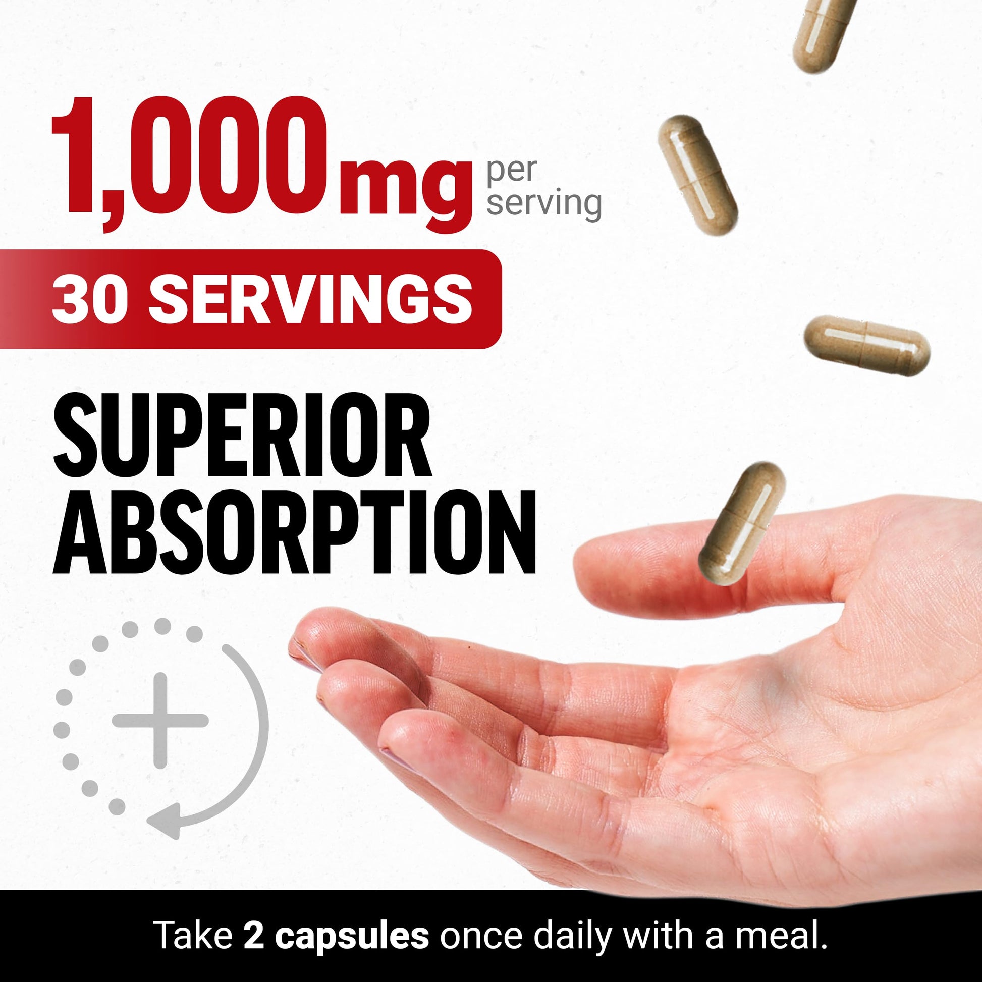 Force Factor Black Maca Root Vitality Supplement for Men with Superior Absorption and Power, Natural Maca Negra Extract, Fundamentals Series, 1000mg, 60 Capsules - Medaid International