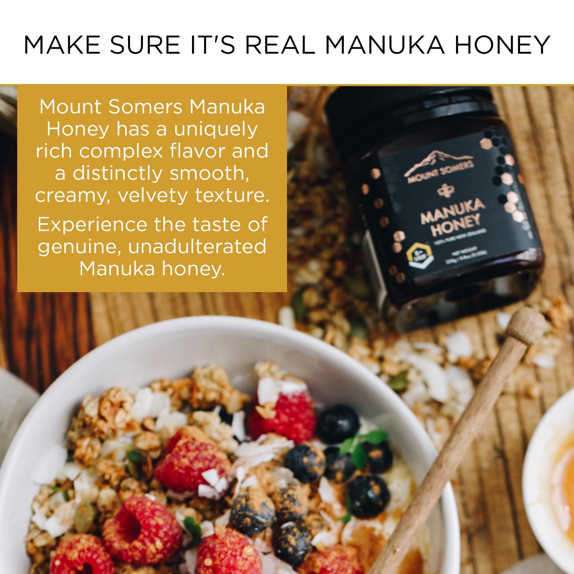 Mount Somers Premium Manuka Honey MGO 514+ / UMF 15+ 100% Pure New Zealand Manuka Honey - Genuine Natural Superfood - UMF Certified & Traceable 1.1lb Jar - Medaid International