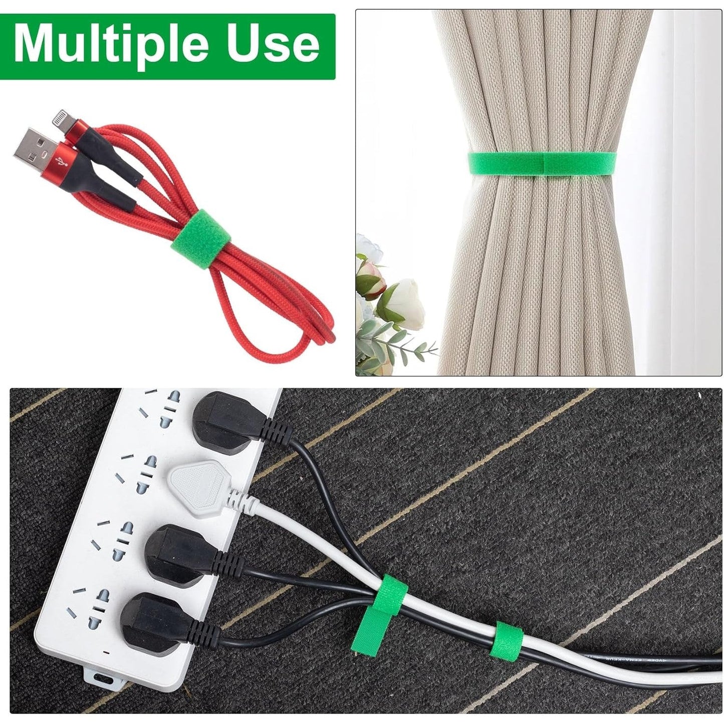 Hook & Loop Tape Set (Pack of 6 Colors)