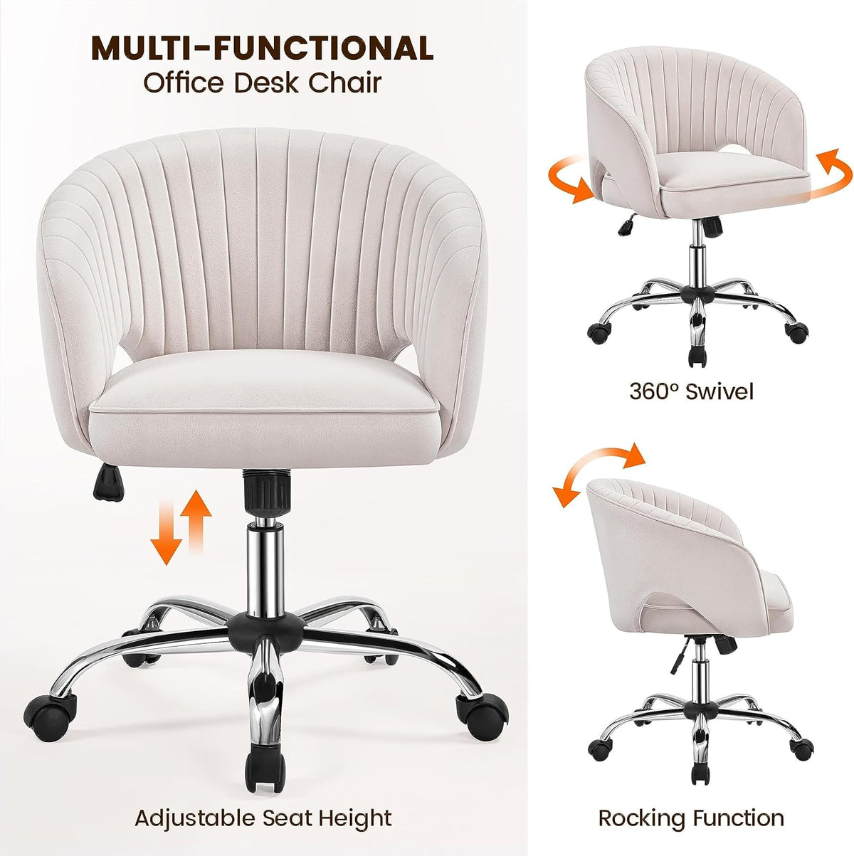 Yaheetech Velvet Vanity Desk Chair