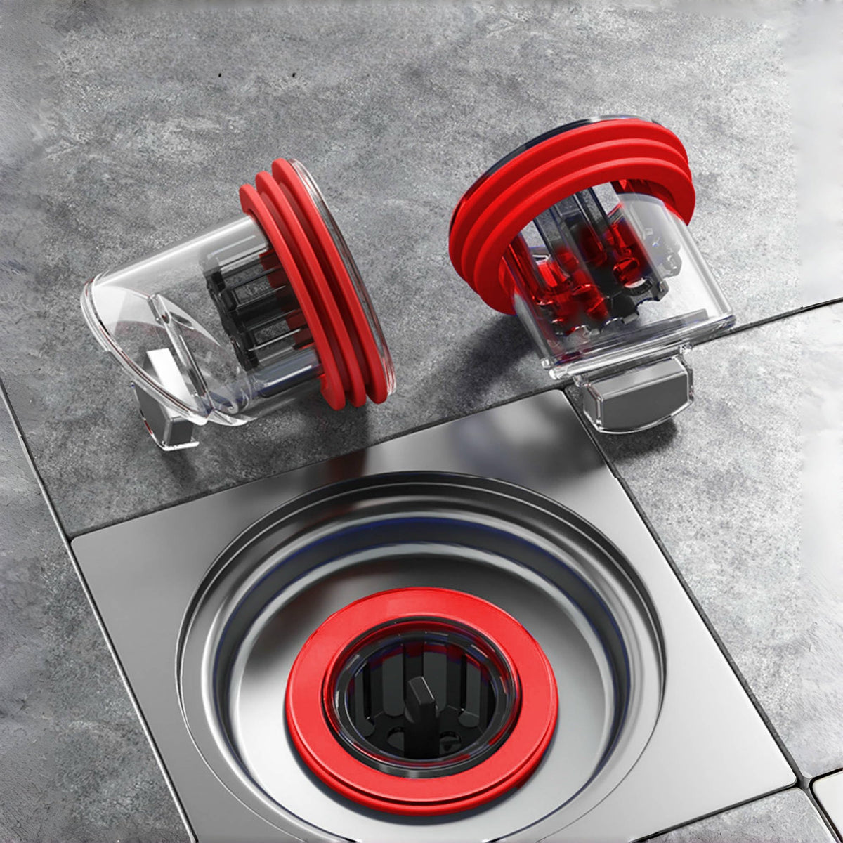Terrifi 2-Pack Anti-Odor Floor Drains, 1.5''-2.0'' Universal Fit, Odor And Backflow Preventer, Prevent Dispersion In Bathrooms, Kitchens
