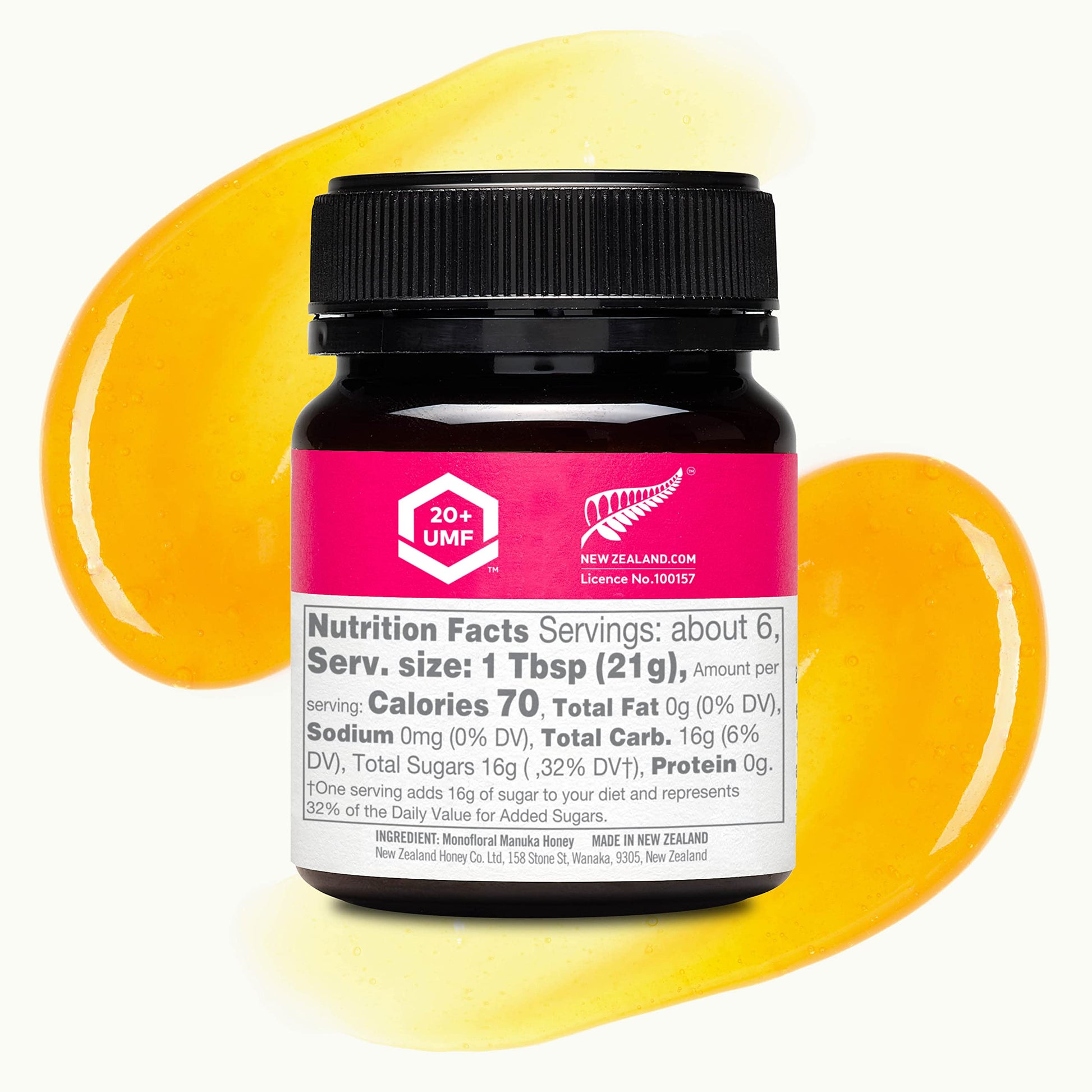 New Zealand Honey Co. Raw Manuka Honey UMF 20+ / MGO 829+ | UMF Certified | 4.4oz | Medical Grade Raw Honey - Medaid International