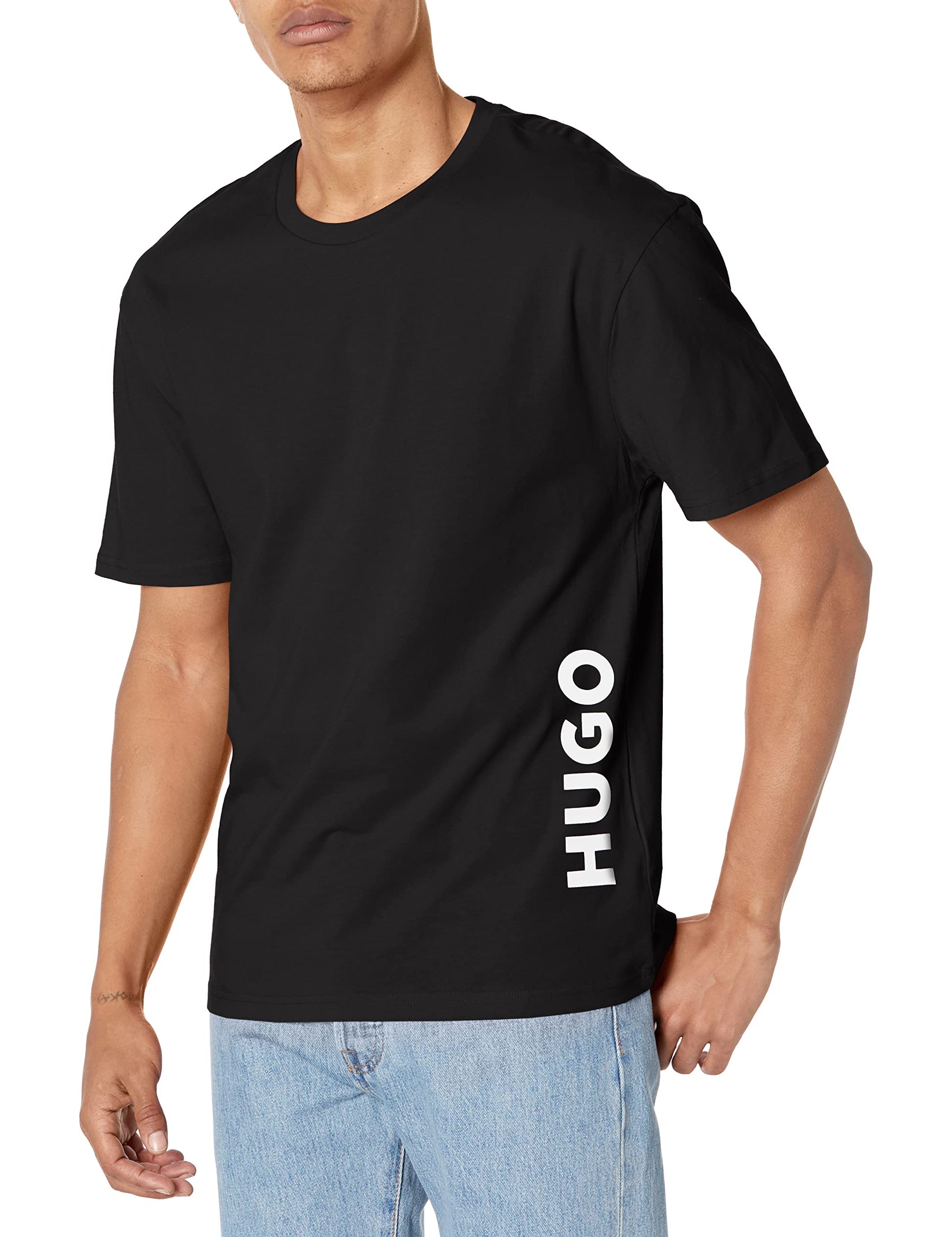 HUGO Vertical Logo Cotton Short-Sleeve T-Shirt - Medaid International