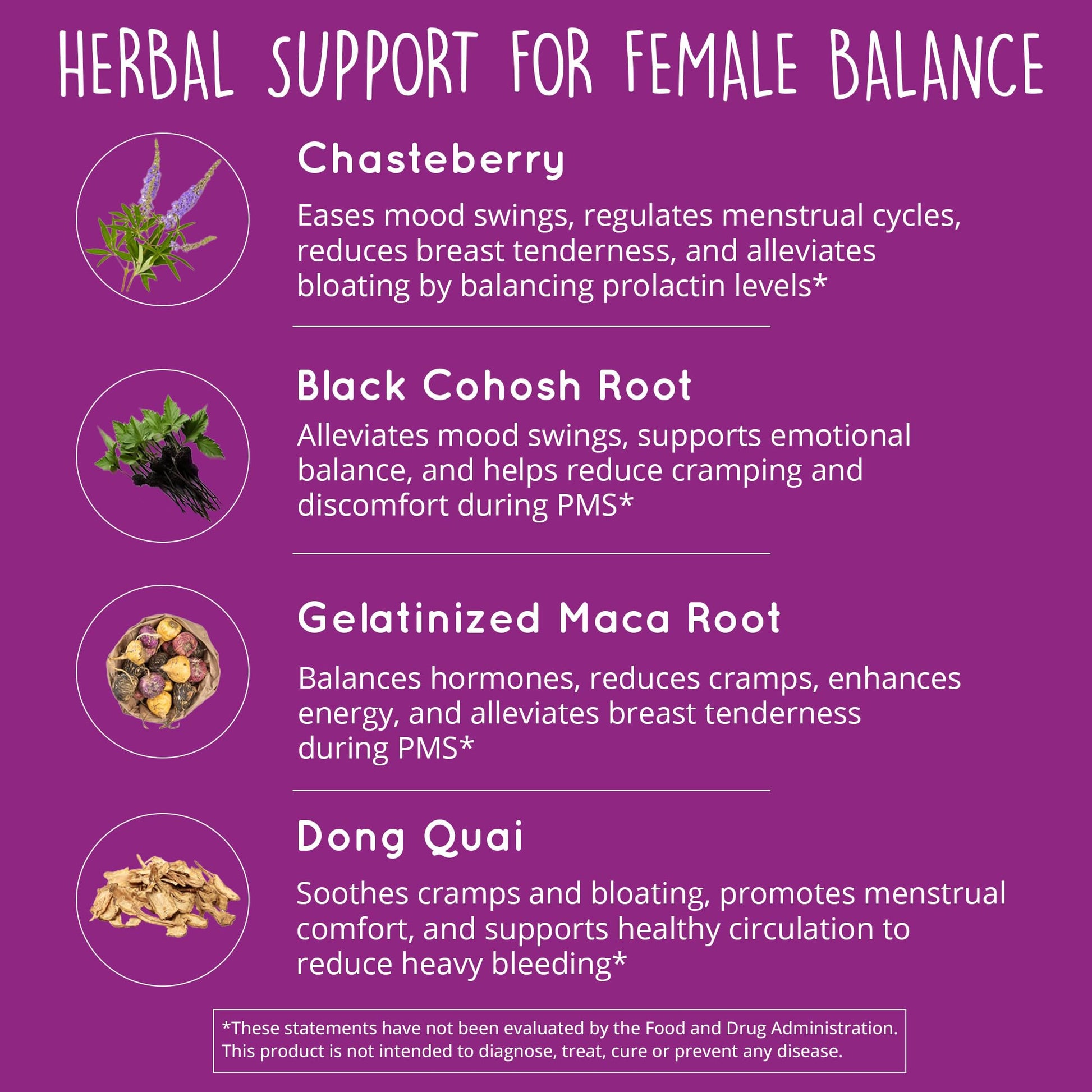 Hormone Balance for Women – PMS Support Supplement, Menopause & Perimenopause | Bloating Relief, Menstrual Cramp, Mood, PMDD | Chasteberry Supplements, Black Cohosh, Dong Quai | Vegan, Non-GMO, 60 Ct - Medaid International