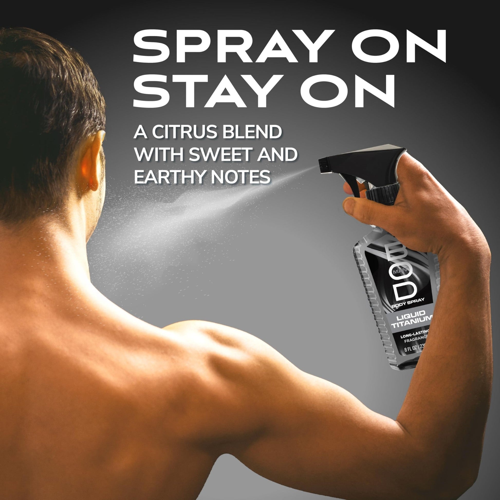 BOD man Liquid Titanium Fragrance Body Spray for Men 8 oz - Medaid International