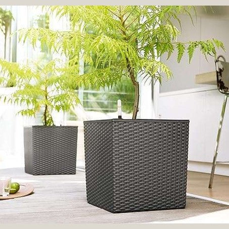 EMSA -‎517589- Indoor Flower Pot – self-watering system & water level indicator – Granite
