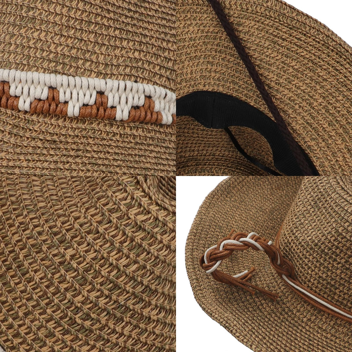 KASTWAVE Classic Cowboy Hat for Men and Women - Adjustable Fit, Western Style with Metal Decoration, Wide Brim for UV Protection, Suitable for Outdoor Adventures & Gift Giving (57-58cm)
