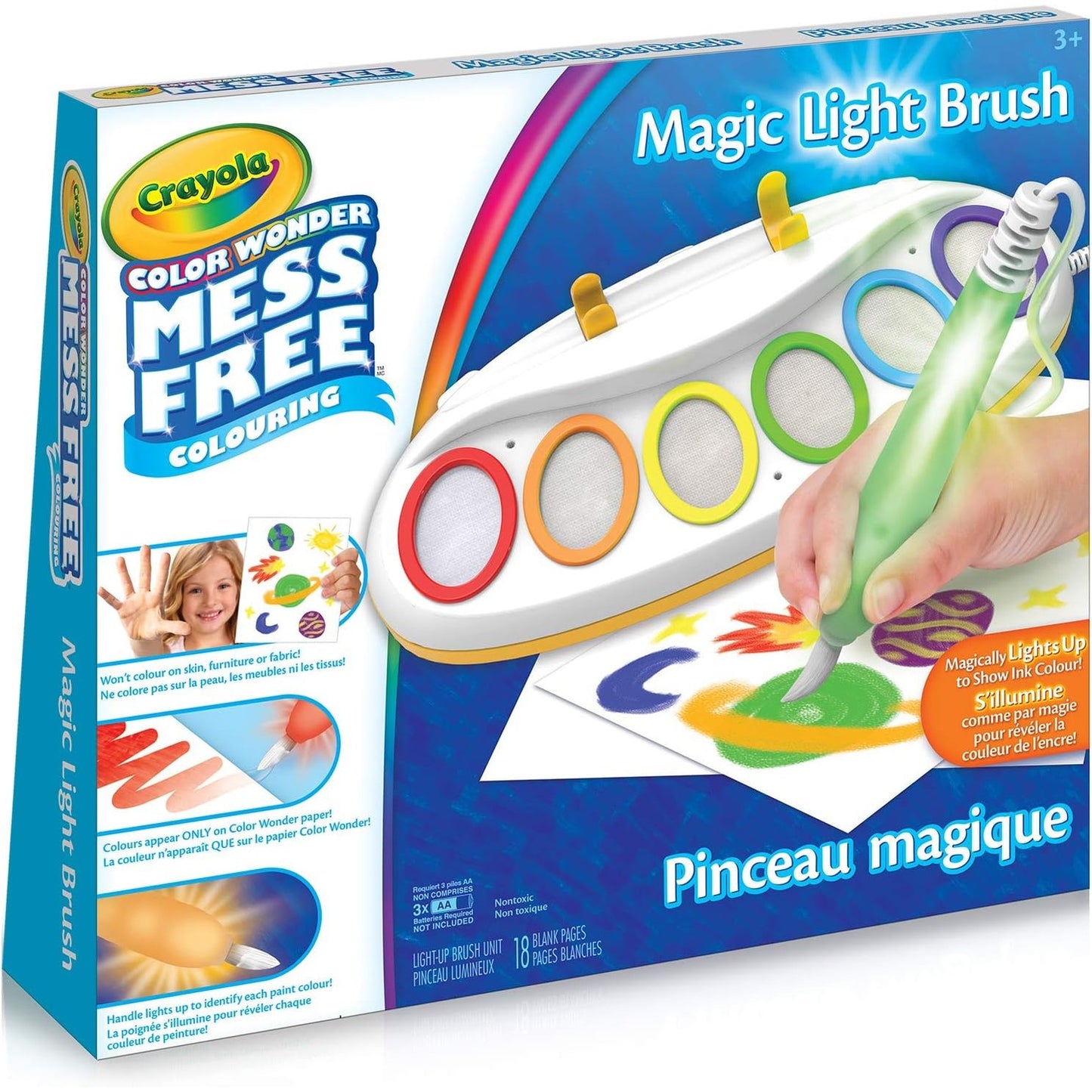 Original Crayola Color Wonder Magic Light Brush, Magic Brush for Stain-free Painting, Gift Idea for Children