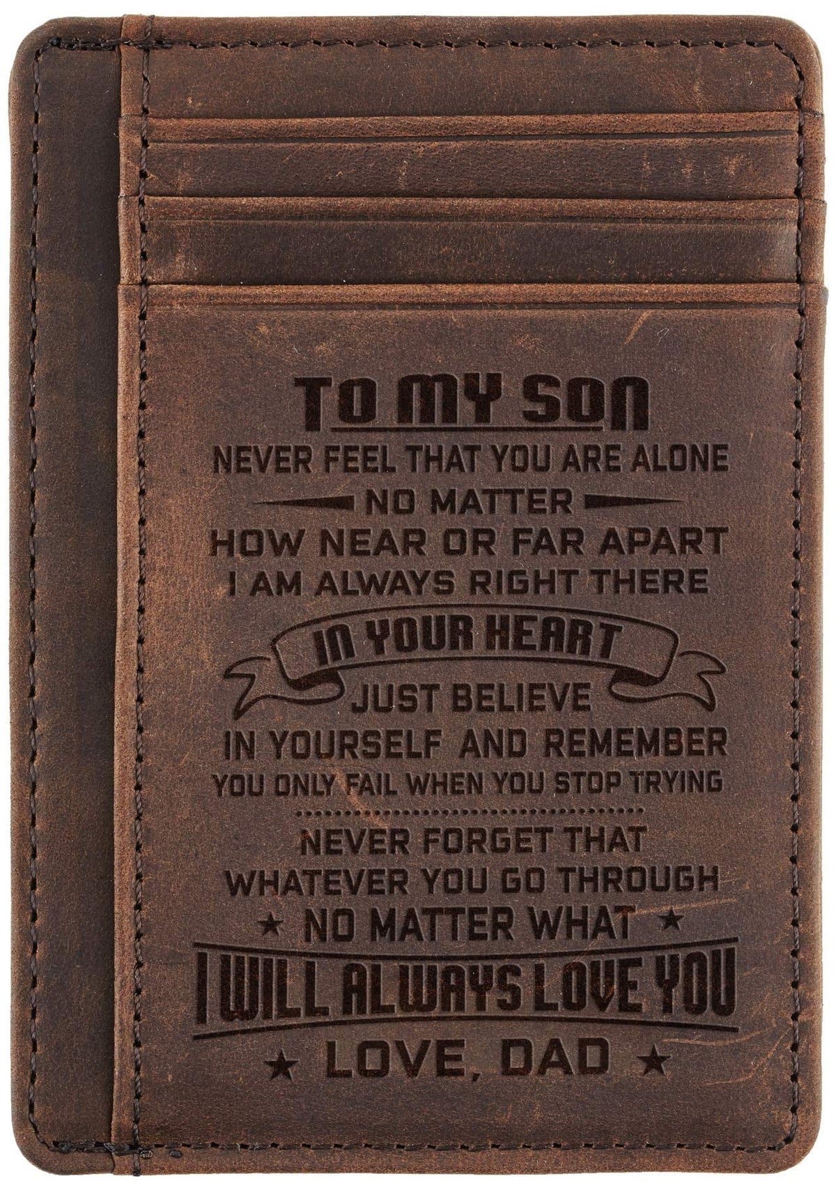 KASTWAVE Purses for Men, Hand Made Vintage Purse, Men's Leather Pocket Slim Wallet, Gift for Son Husband Dad Birthday Gifts Anniversary