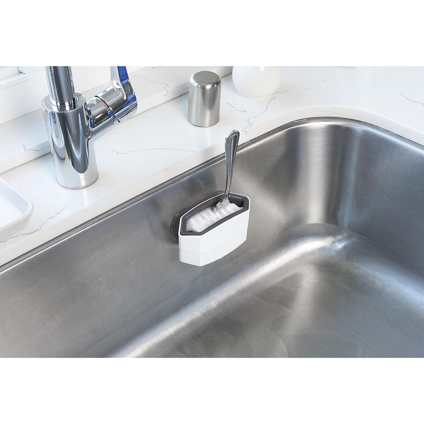 CUTLERY CLEANING BRUSH WITH SUCTION CUPS