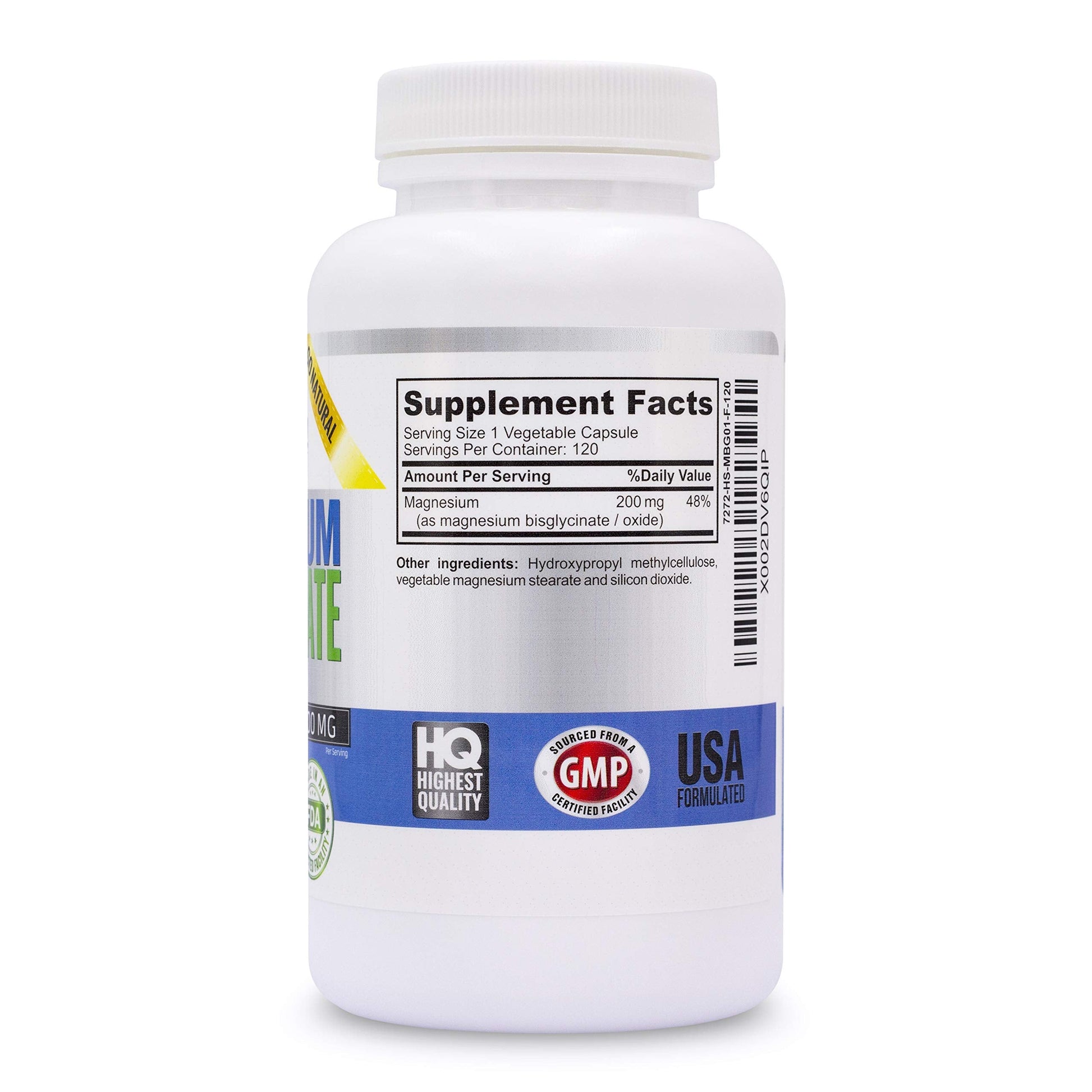 Magnesium Bisglycinate 200mg 100% Chelated - Max Absorption & Bioavailability, Fully Reacted & Buffered, No Laxative Effect - Sleep, Energy, Leg Cramps, Headaches - Non-GMO - Medaid International