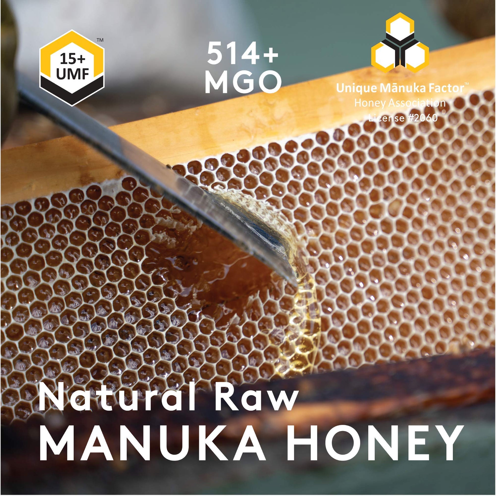 New Zealand Honey Co. Raw Manuka Honey UMF 15+ | MGO 514+, UMF Certified / 17.6oz - Medaid International