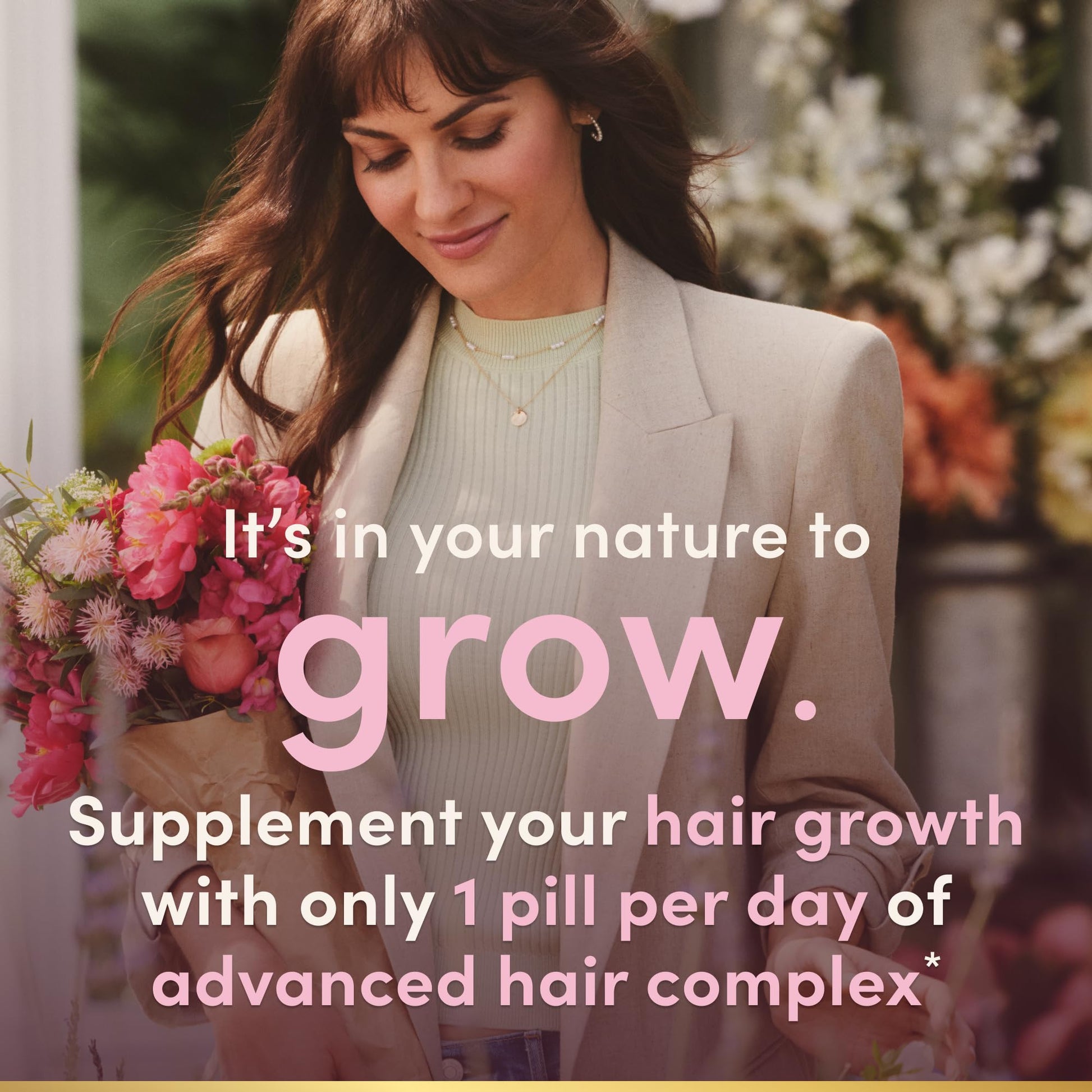 Nature's Bounty Optimal Solutions Hair Growth Supplement with Biotin, Hair Growth Vitamins with Biotin Silicon & Arginine, 1 Per Day, 30 Capsules, One Month Supply - Medaid International