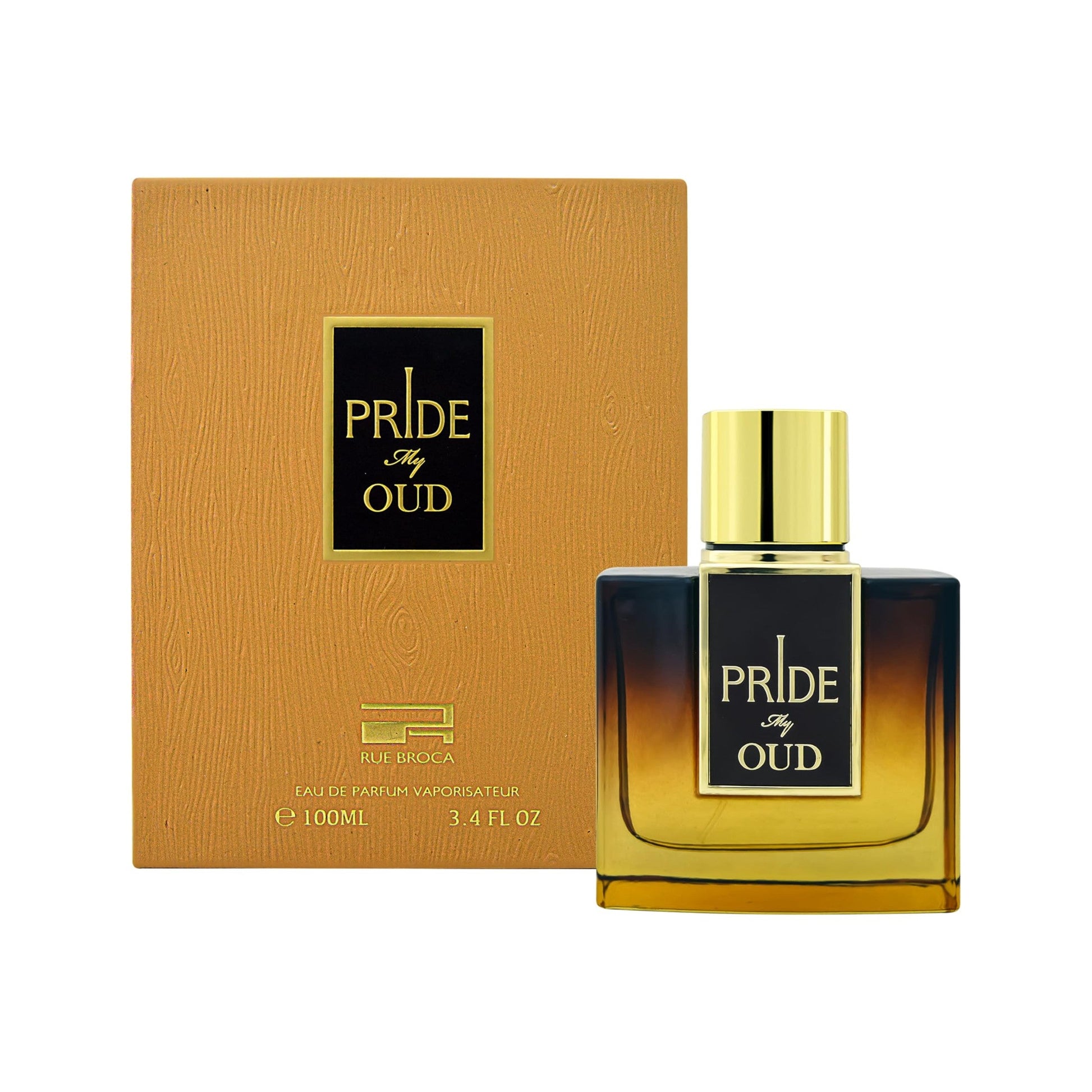 Rue Broca Pride My Oud Unisex Eau de Parfum, 3.4 Fl. Oz – Exotic Fresh Woody Fragrance with Musk, Agarwood, and Saffron - Medaid International