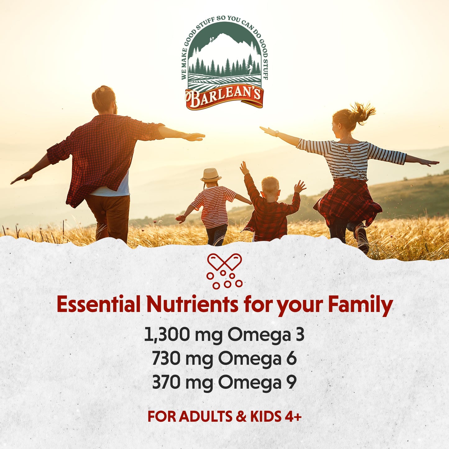 Barlean's Total Omega 3 6 9 Orange Crème Liquid Fish Oil Supplement with Borage and Flaxseed Oil, 2,400 mg of Omegas EPA and DHA Plus GLA for Joint and Heart Health, 8 oz - Medaid International