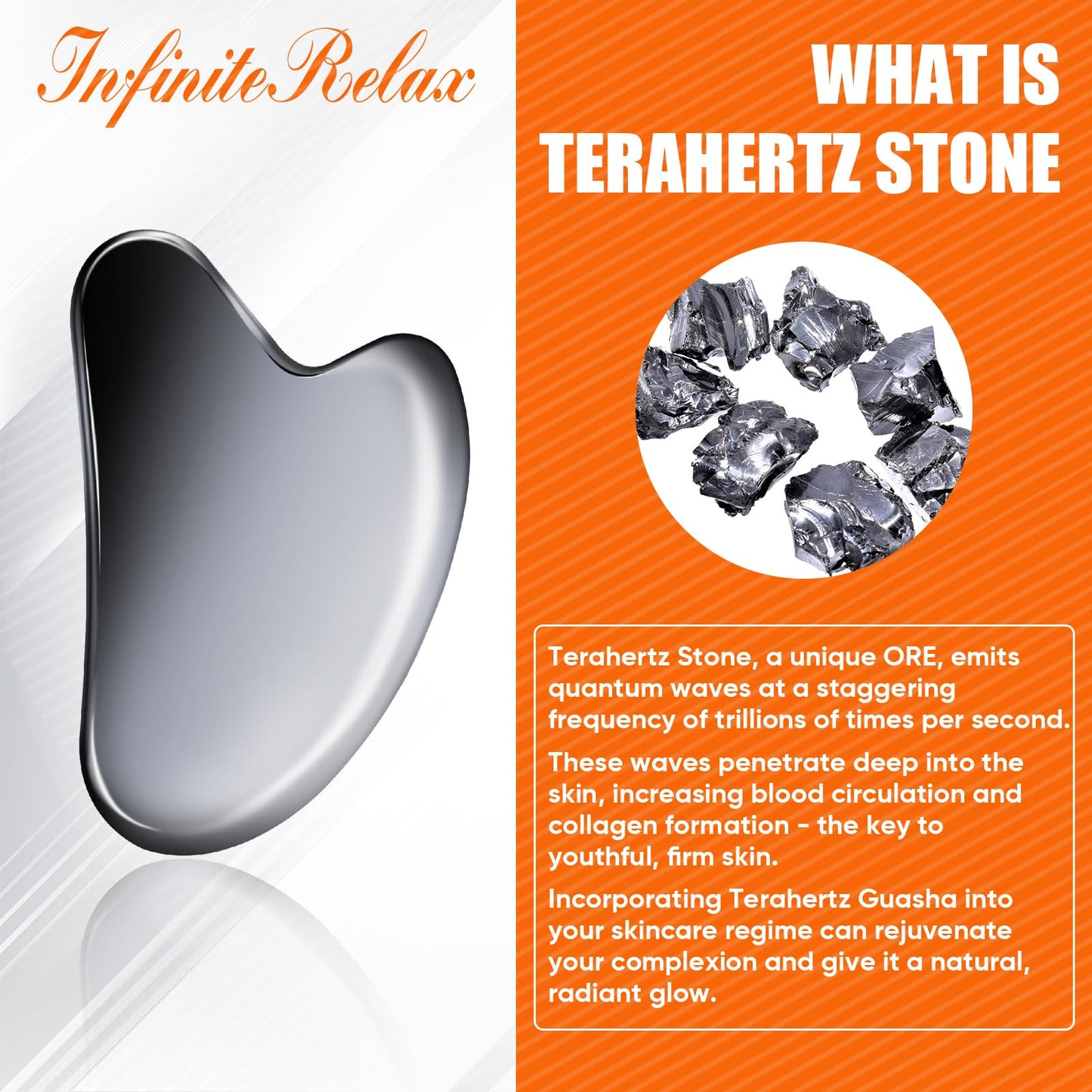 InfiniteRelax Terahertz Gua Sha Facial Tools,Cryo Gua Sha Tool for Face and Body, Gua Sha Massager Tools for Reduce Puffiness and Improve Wrinkles Idea Gift for Mom Women - Medaid International