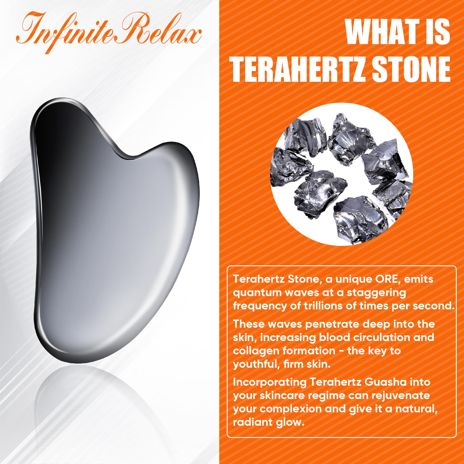 InfiniteRelax Terahertz Gua Sha Facial Tools,Cryo Gua Sha Tool for Face and Body, Gua Sha Massager Tools for Reduce Puffiness and Improve Wrinkles Idea Gift for Mom Women - Medaid International