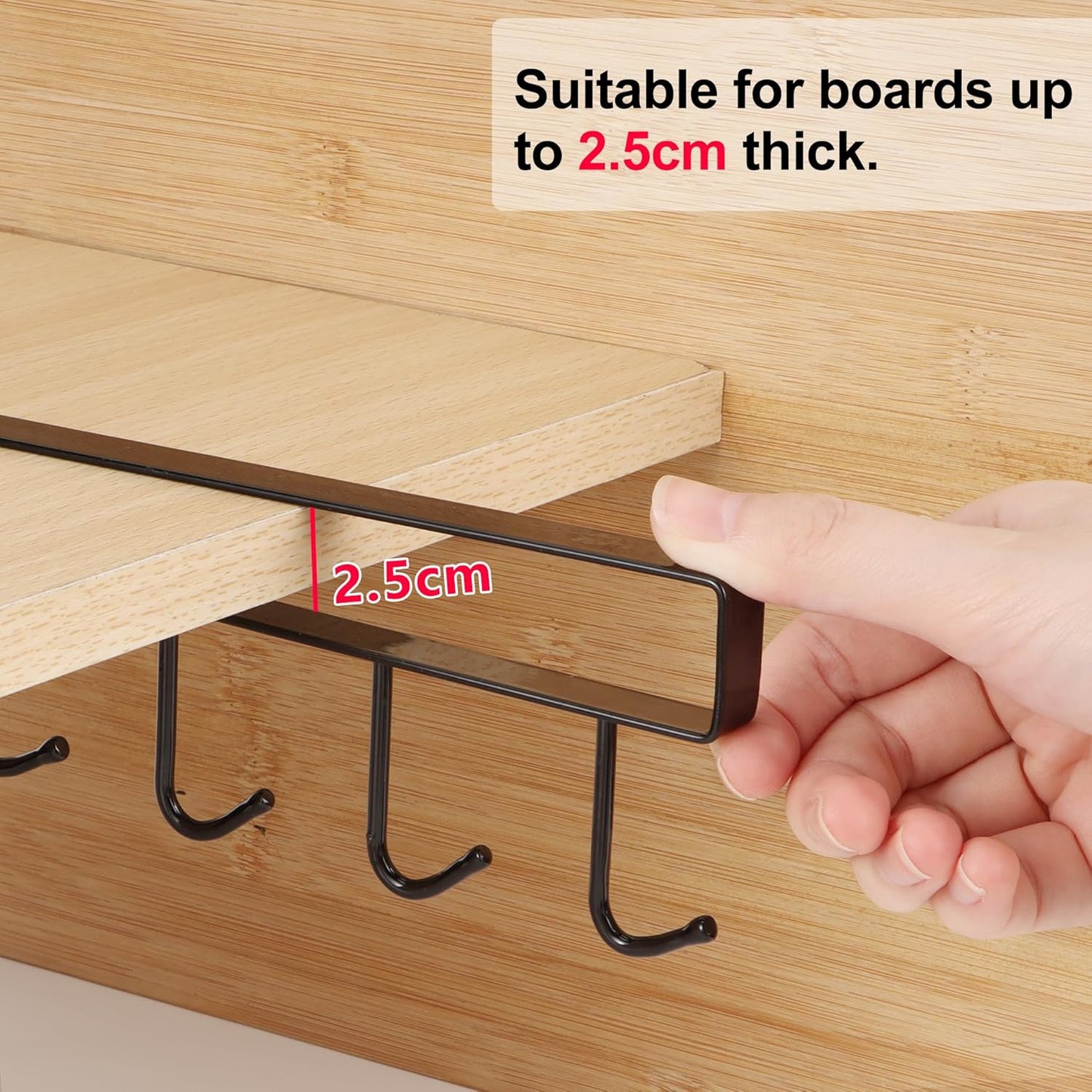 Stainless Steel 6-Hook Organizer