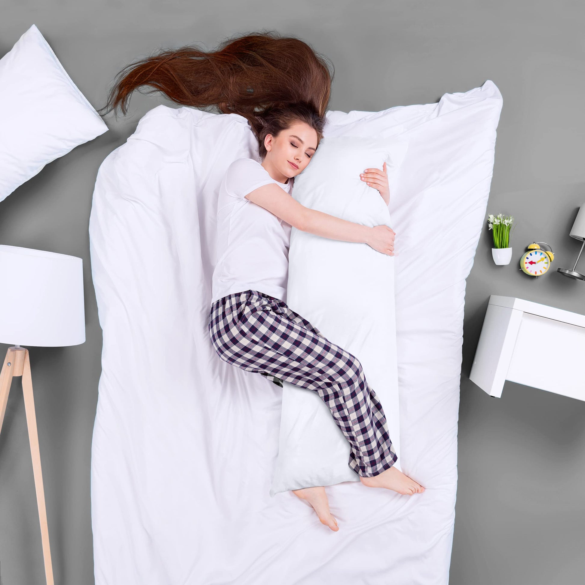 Utopia Bedding Full Body Pillow for Adults (White, 20 x 54 Inch), Long Pillow Insert for Sleeping, Ideal for Side Sleepers - Medaid International