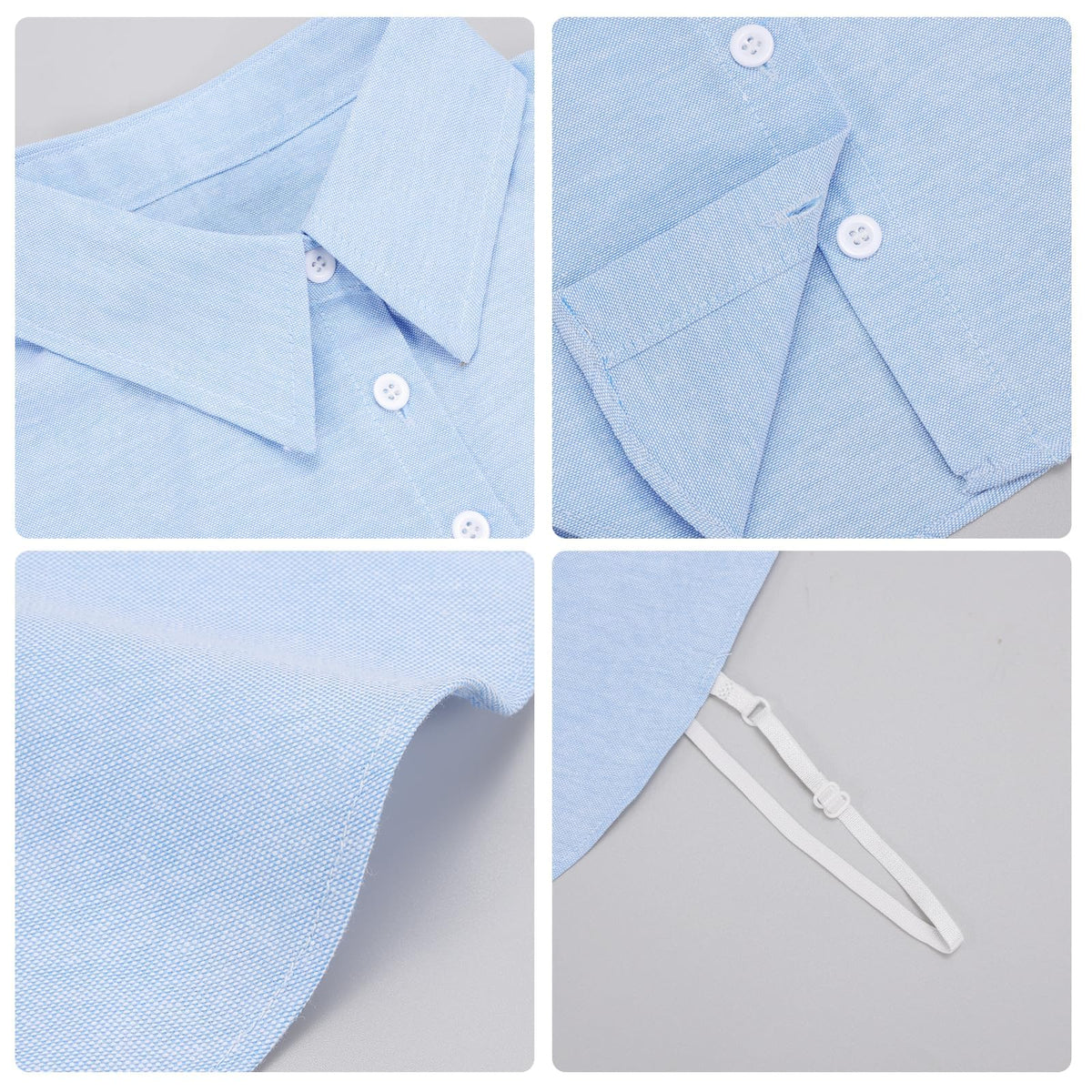 3 Pack Fake Collars, KASTWAVE White Detachable Turtleneck Dickey Collar Black Half Shirts False Top Mock Blouse Ladys Shirt Joker Decorative Cuff Cotton Choker Tie Lapel Point