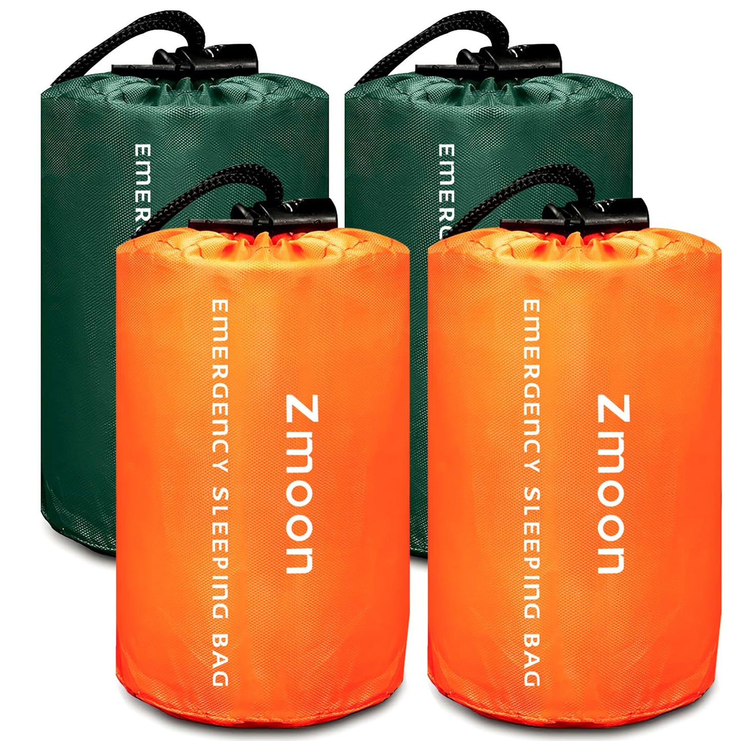 Zmoon Emergency Sleeping Bag Survival Bag, Portable Waterproof Thermal Bivy Sacks,Bivvy Bags,Camping Mylar Sleeping Bag Survival Gear Emergency Blankets Survival Shelter (Mixed Colors Pack of 4)