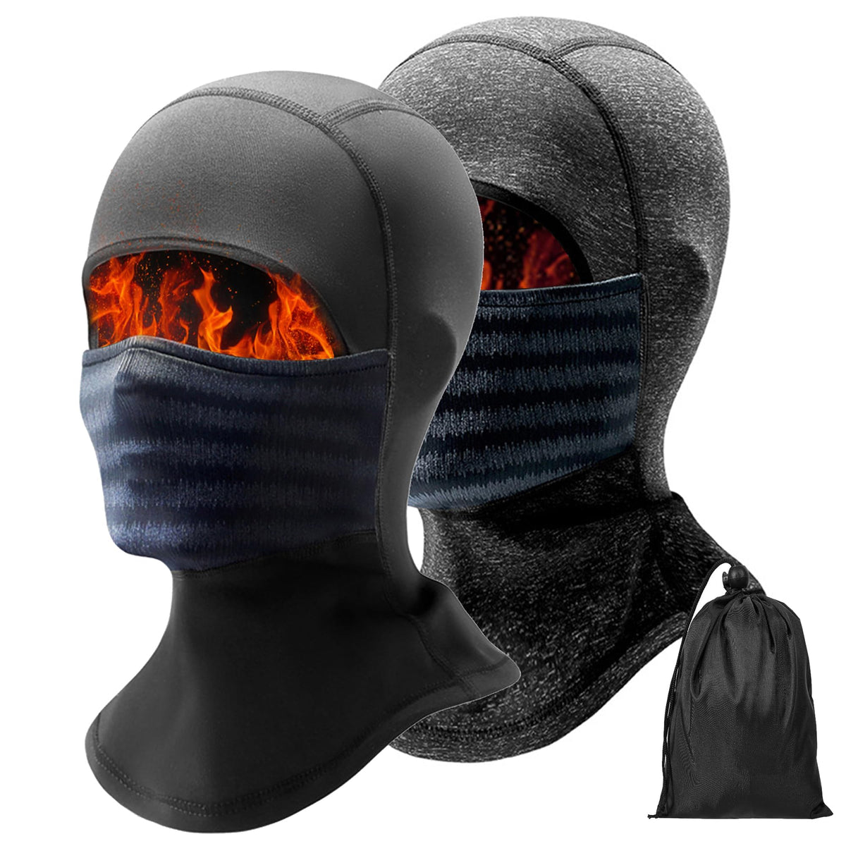 KASTWAVE Thermal Balaclava Face Mask for Men and Women, Breathable Ski Head Cover with Drawstring Pouch, Ideal for Athletic and Motorcycle Use