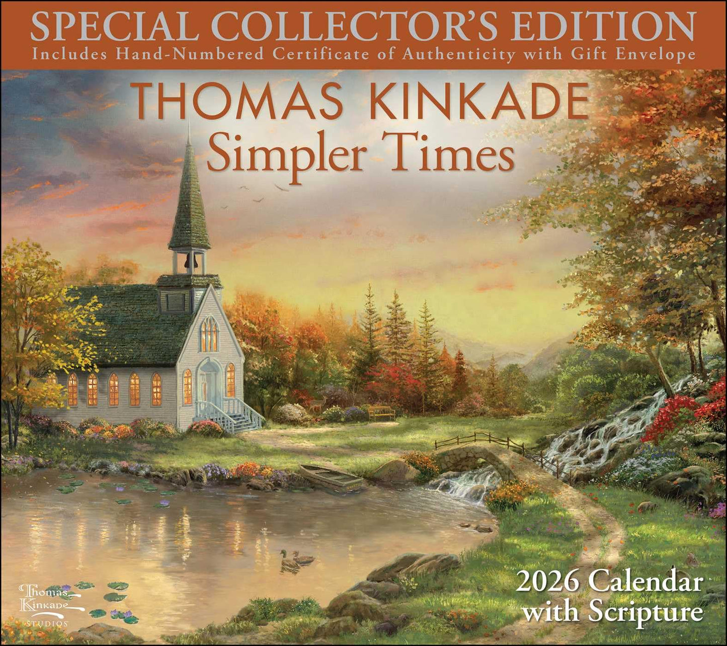 Thomas Kinkade Collector's Scripture Edition 2026 Deluxe Wall Calendar + Print - Medaid International
