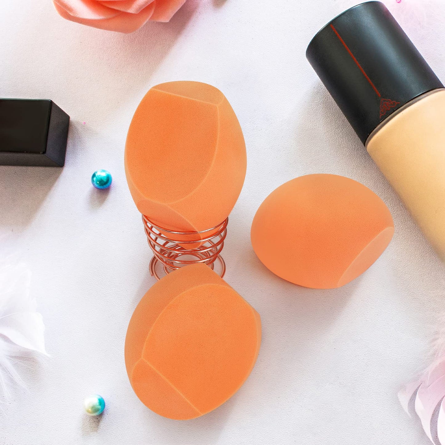 XL EXTRA LARGE Make Up Beauty Sponges Blender-Product contains: 1x Extra Large(10 cm) and 1 Sponge Holder-for Dry & Wet Use for Face Body , Blush Cream, Liquid Foundation Powder Application - Medaid International
