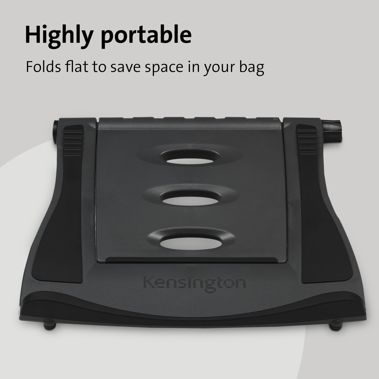 Kensington Easy Riser Portable Ergonomic Laptop Cooling Stand (12"-17") for Laptops, Chromebooks Macbooks and Wacom devices – Grey (K60112AM), Gray - Medaid International