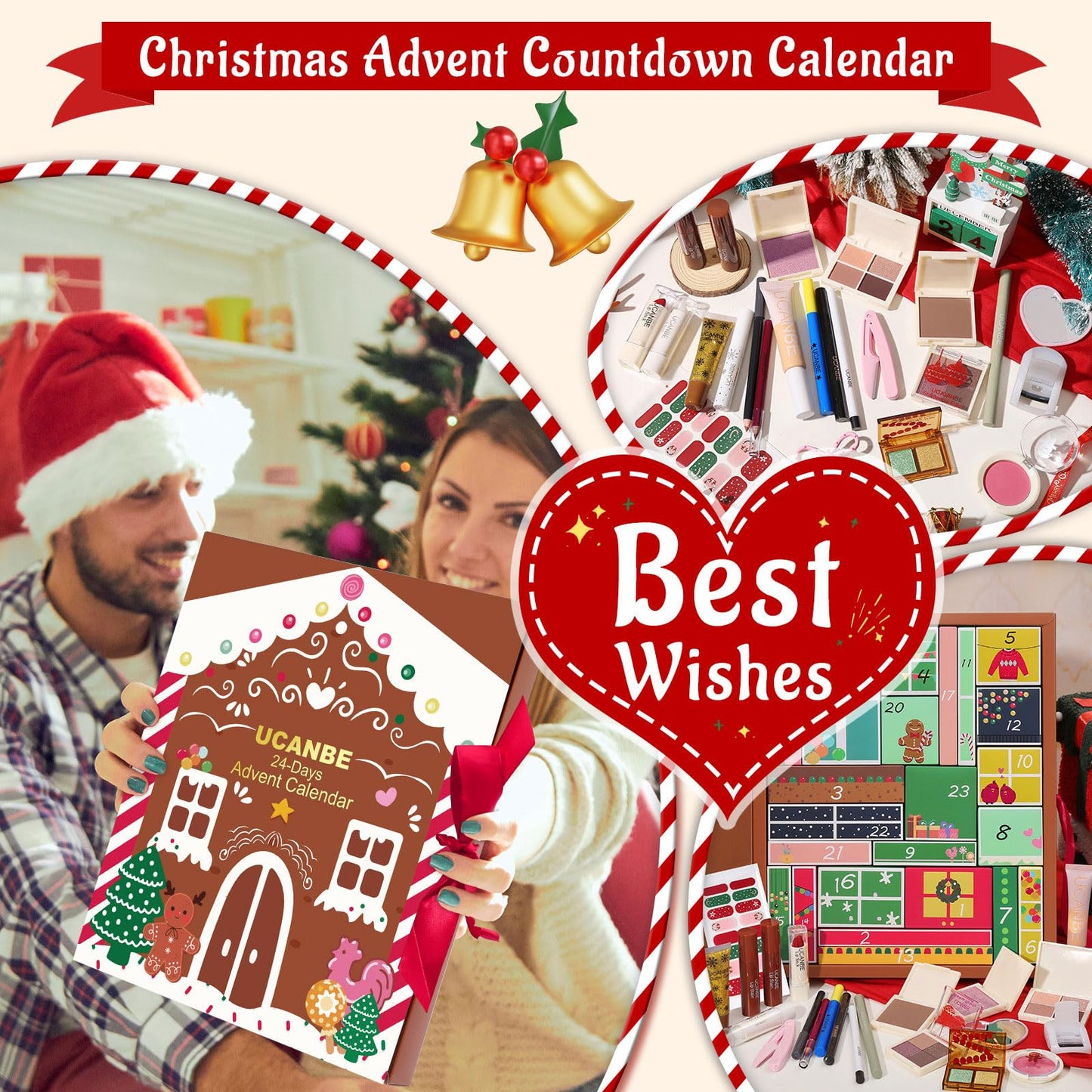 Makeup Advent Calendar 2025, 24 Days Christmas Gift Makeup Sets For Women, UCANBE 2025 Xmas Countdown Calendar Full Makeup Kits Beauty Makeup & Cosmetic For Teens, Girls Gift - Medaid International