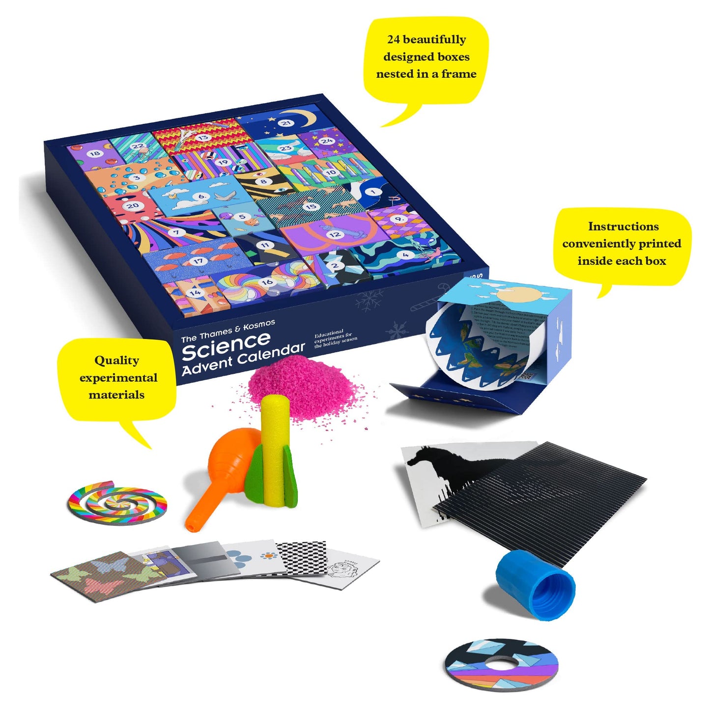 The Thames & Kosmos Science Advent Calendar | 24 STEM Experiments in Chemistry, Biology & Physics | Great for Winter Holiday Celebrations | Conduct Daily Experiments | Fun, Wholesome Family Tradition - Medaid International