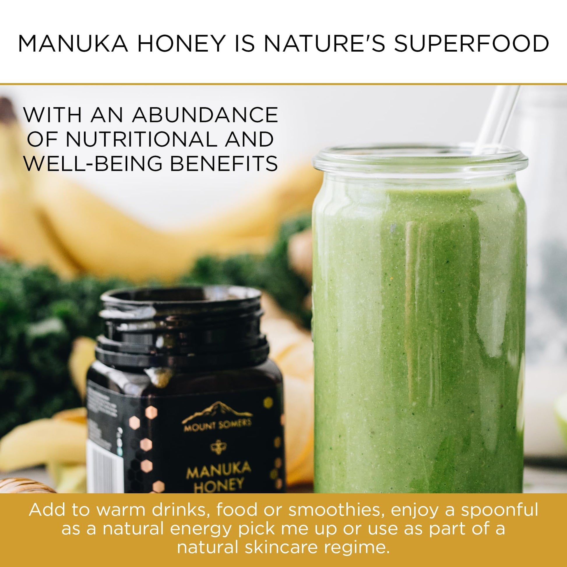 Mount Somers Premium Manuka Honey MGO 514+ / UMF 15+ 100% Pure New Zealand Manuka Honey - Genuine Natural Superfood - UMF Certified & Traceable 1.1lb Jar - Medaid International
