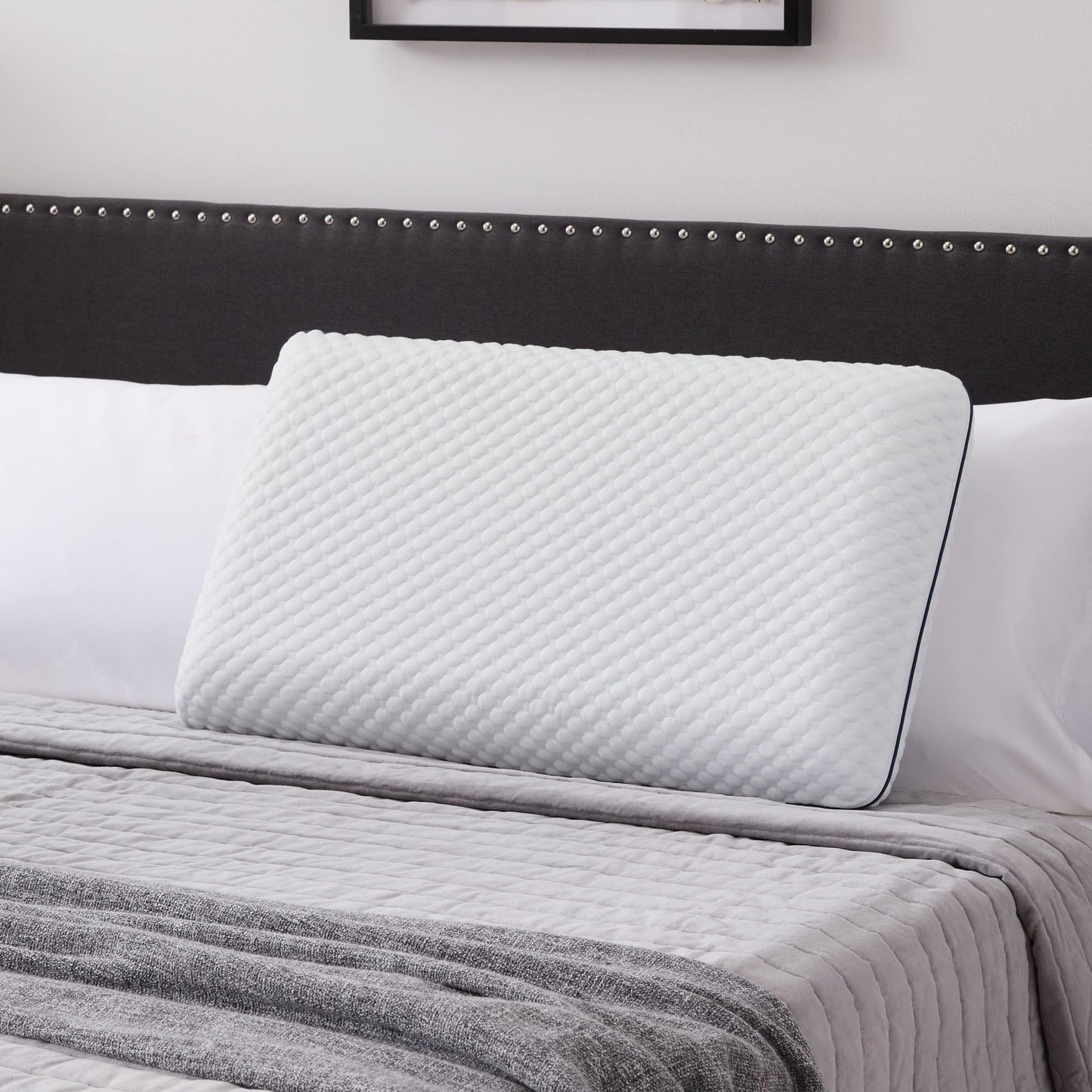 Weekender Gel Memory Foam Pillow - Queen Size - 1-Pack - Medium Plush Feel - Neck and Shoulder Support - Side, Stomach, and Back Sleepers - Home, Hotel, & Hospital Essentials - CertiPur Certified - Medaid International