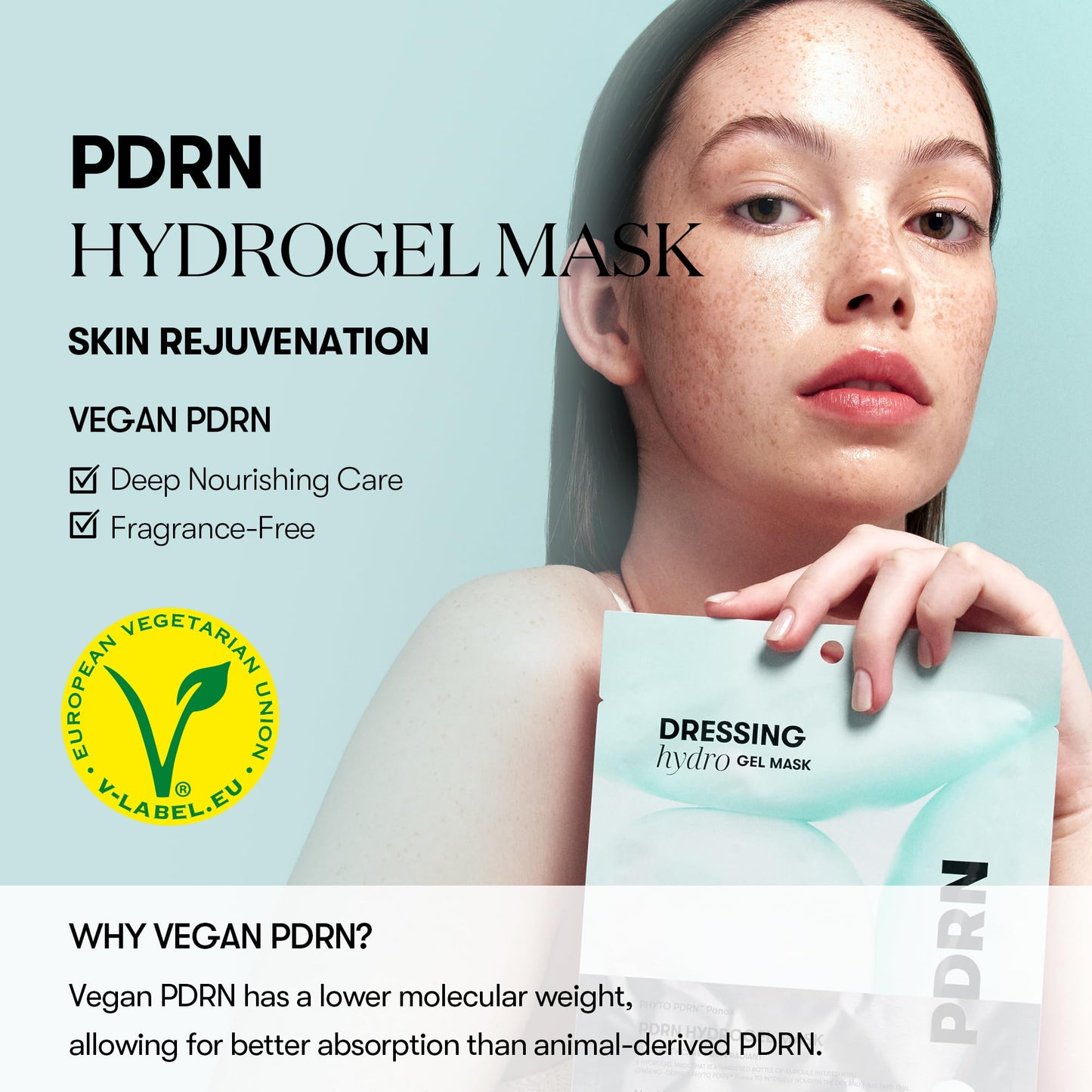 VT COSMETICS PDRN Hydrogel Mask(33gx4ea), Intensive Nourishing & Rejuvenating Overnight Mask, Skin Repair, Elasticity Boost, Hydrating & Plumping, Korean Skincare - Medaid International