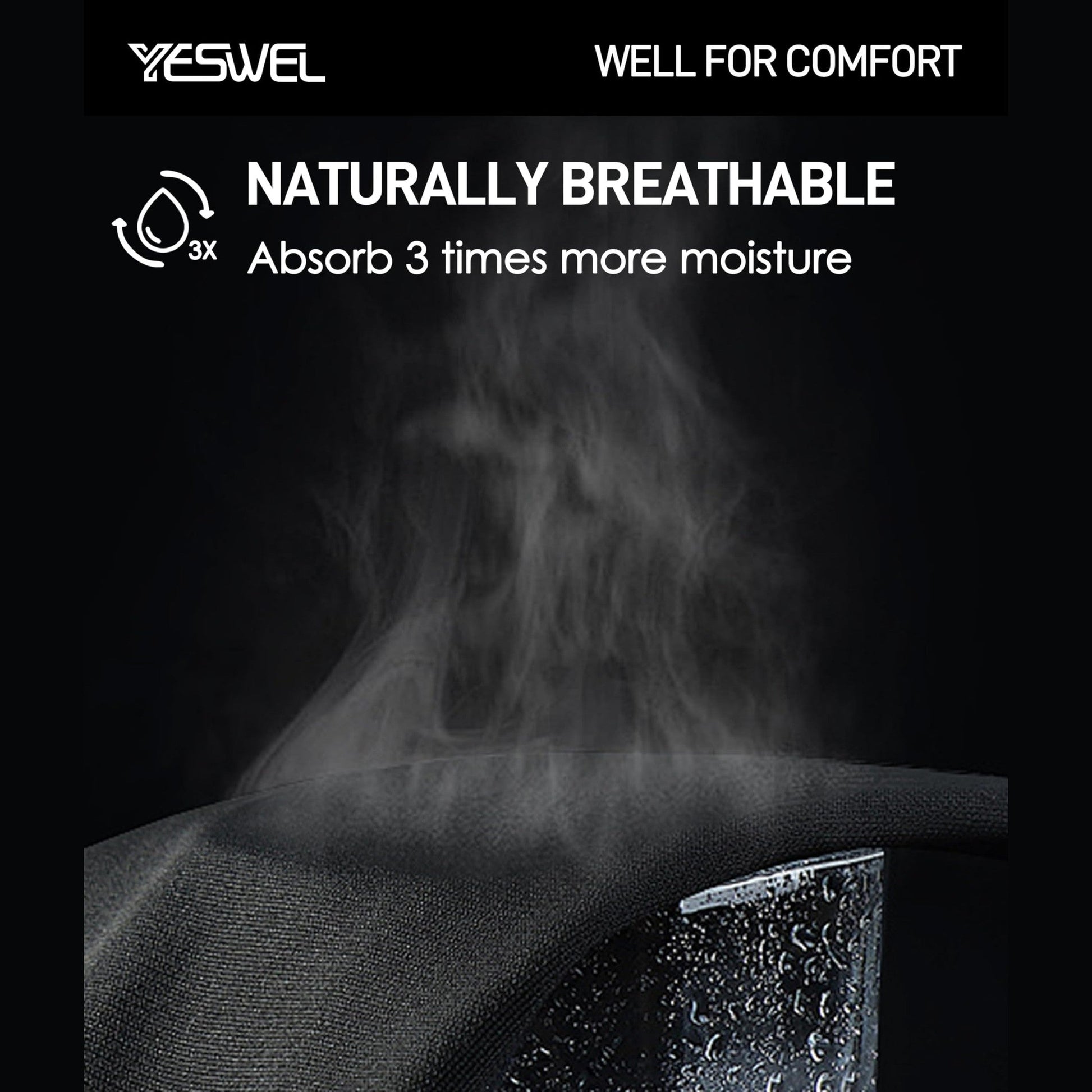 YESWEL Men's Underwear Boxer Briefs, Cool Viscose Made from Bamboo, Moisture Wicking Breathable Soft Comfortable Pouch, 4 Pack (XX-Large, Black) - Medaid International
