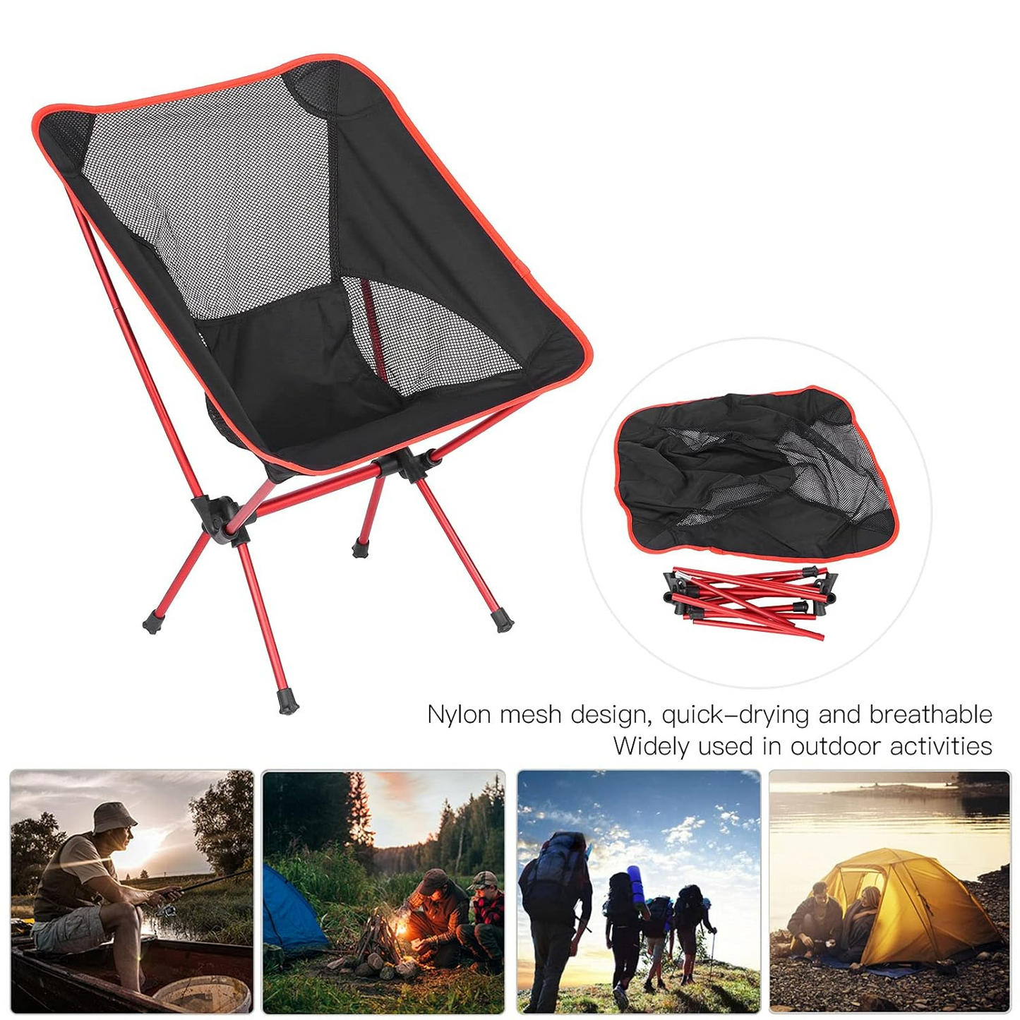 Folding Camping Chair – Portable Foldable Outdoor Seat - Medaid International