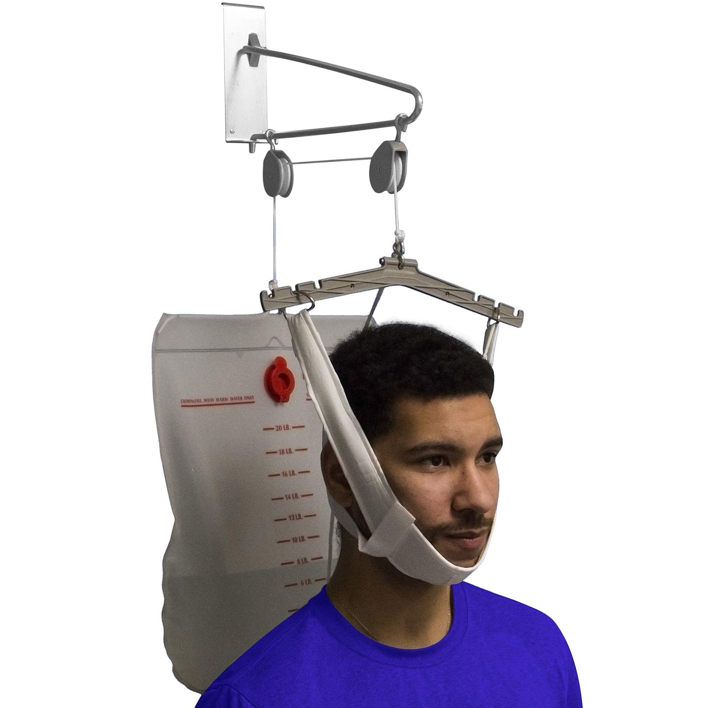 OTC Cervical Traction Kit, Neck Pain Relief, Vertebrae Disk Herniation, Complete Over Door Setup - Medaid International